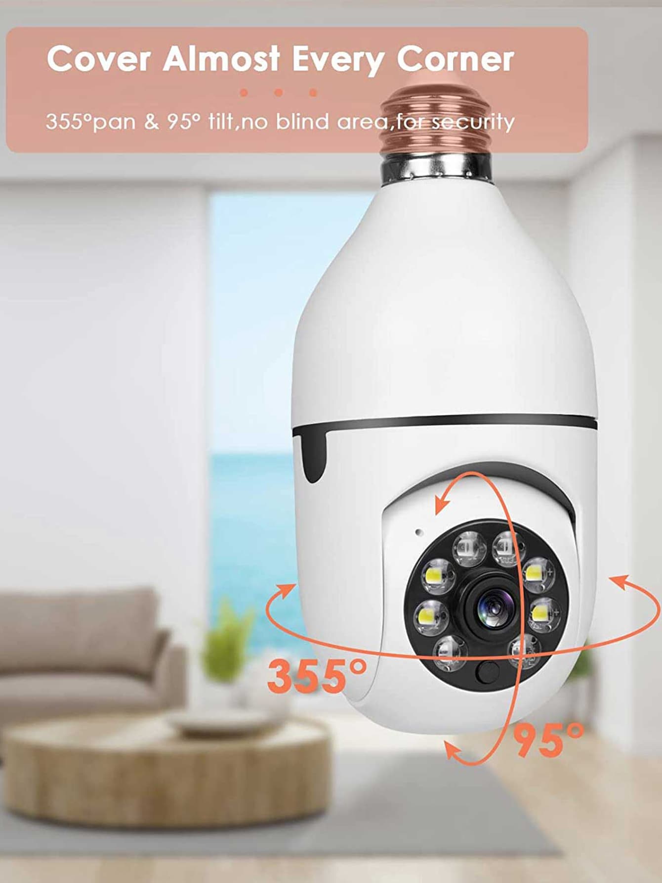 E27 Panoramic WiFi Security Camera