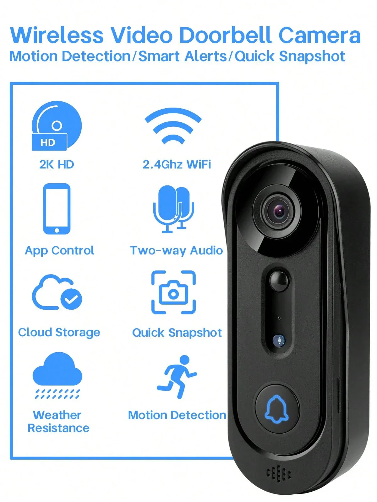 Wireless Smart Video Doorbell Camera