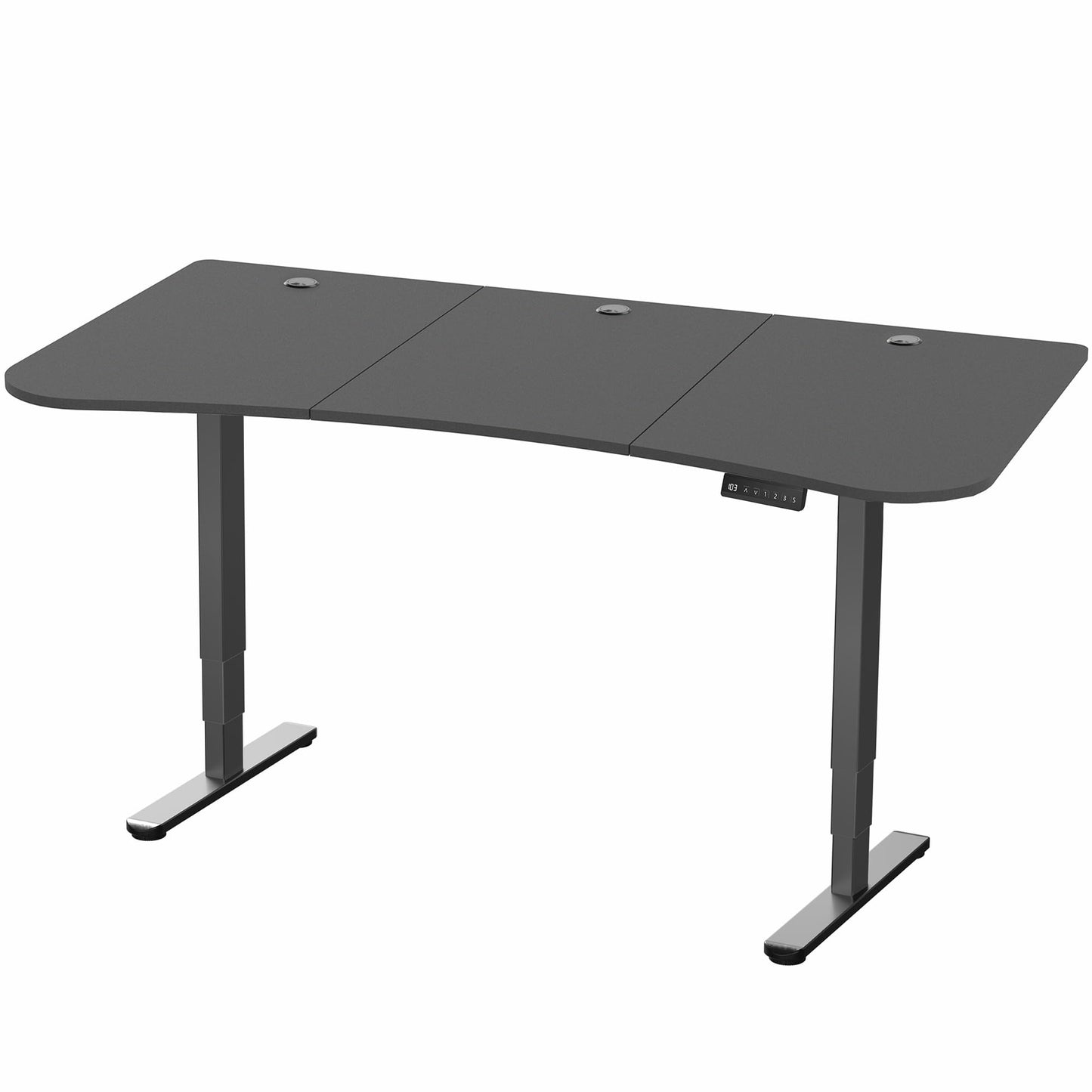 VIVO Electric 63 x 32 in Dual Motor Standing Desk, Memory Height Adjustment, 2B Series, Black Top Black Frame, DESK-KIT-2B1B
