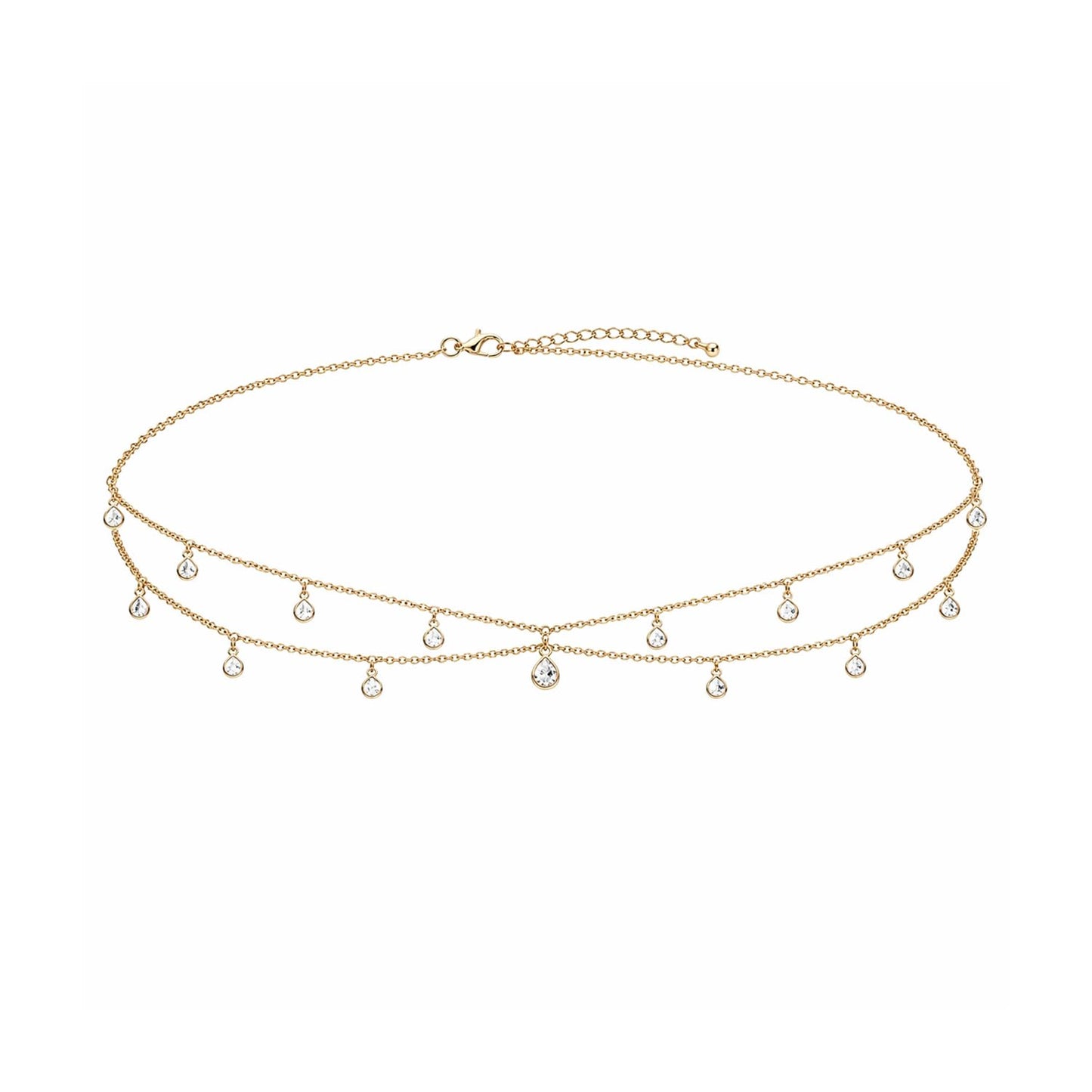 Longita Layered Rhinestone Belly Chain Gold Waist Chain for Women Waist Jewelry for Women Gold Belly Chains Summer Stomach Jewelry Trendy Dainty Sexy Body Chains Non Tarnish Waterproof Plus Size