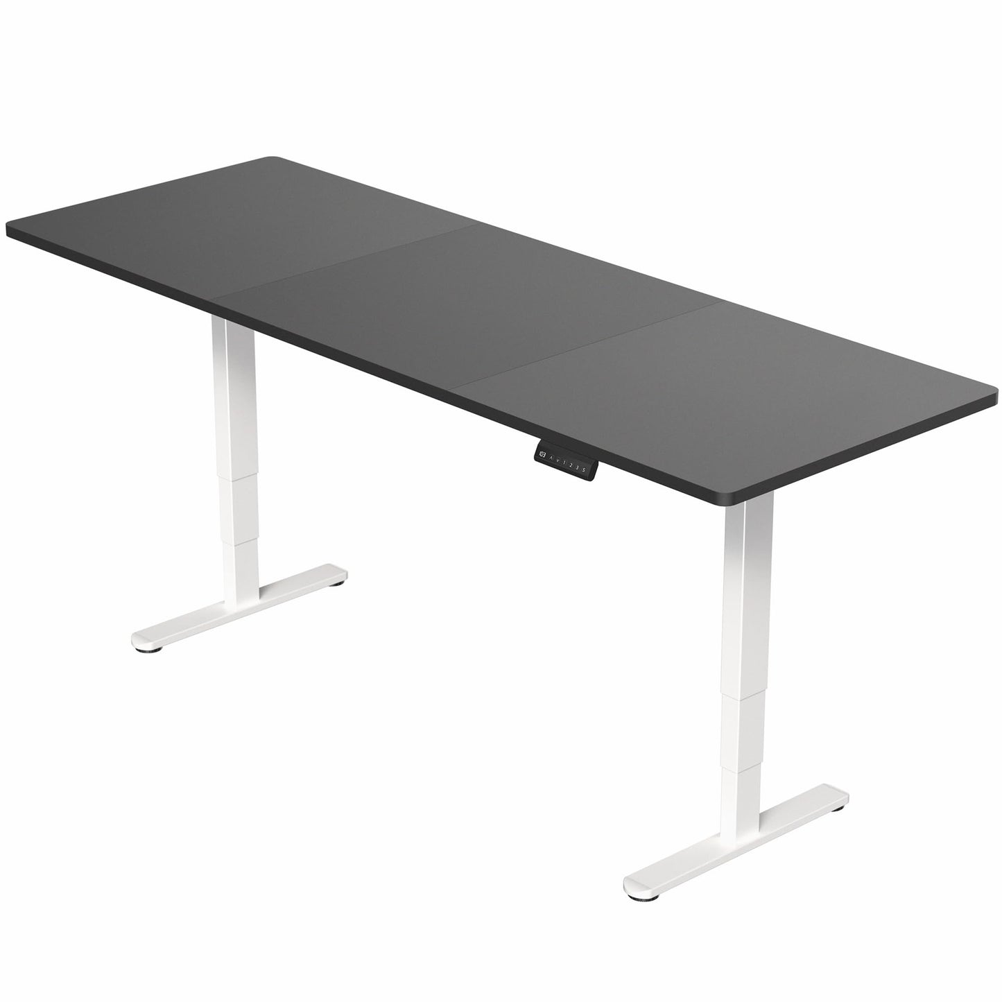 VIVO Electric 83 x 30 in Dual Motor Sit Stand Desk, Memory Height Adjustment, 2B Series, Black Top White Frame, DESK-KIT-2W8B