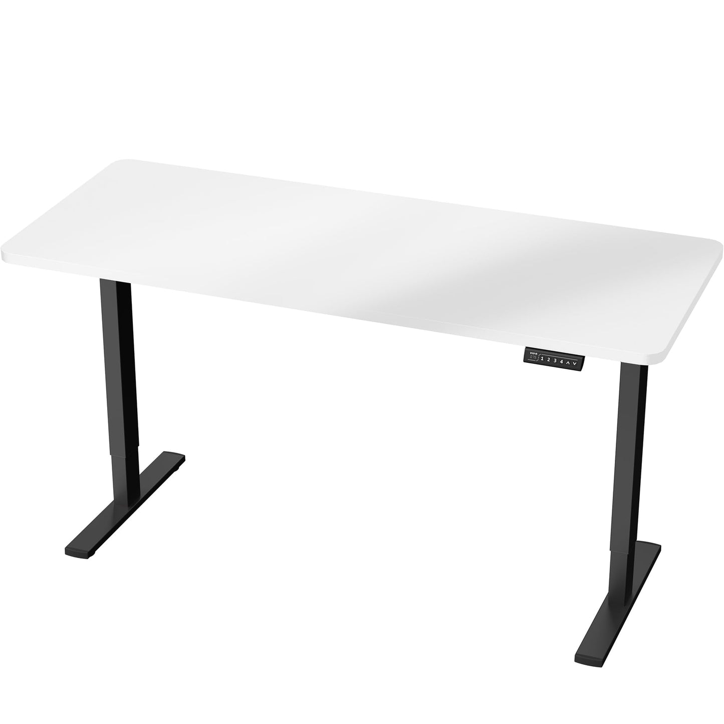 VIVO Electric Dry Erase 60 x 24 in Standing Desk, Memory Height Adjustment, 1B Series, Holds 220 lbs, Whiteboard Top Black Frame, DESK-KIT-1B6WE