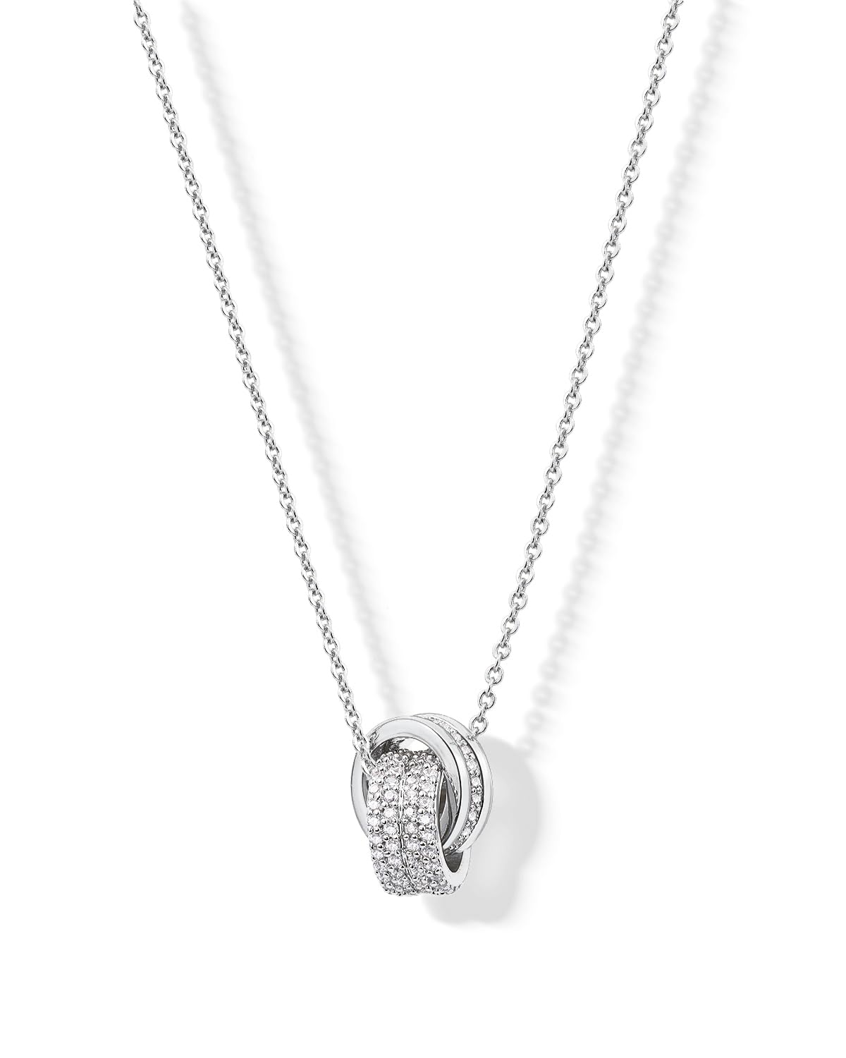 JA.S.JR CZ Minimalist Dainty Pendant Necklace | Silver Necklace for Women | Daily Wear Silver Jewelry