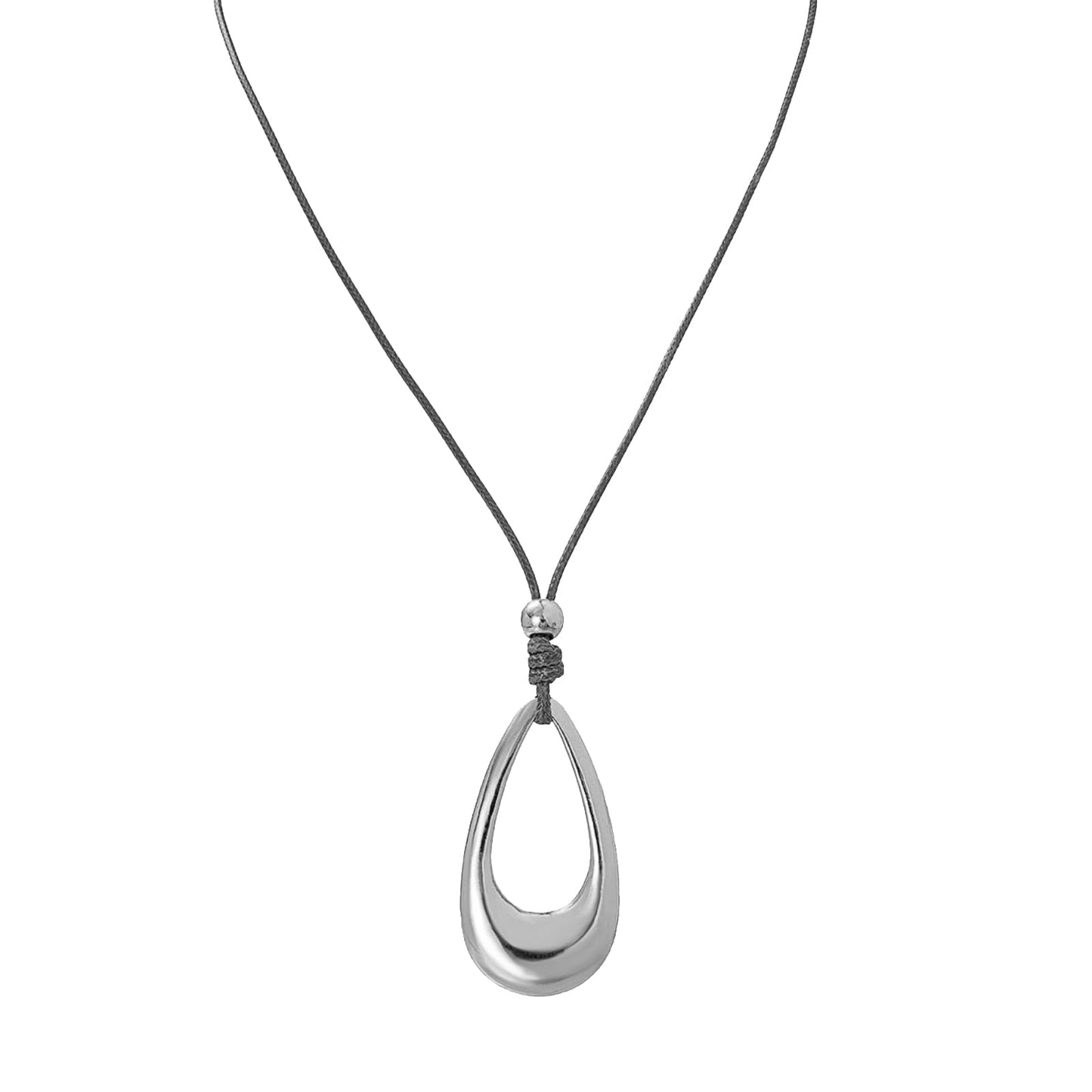 Hcrohihit Chunky Hollow Pendant Necklace for Women,Trendy Charm Big Circle Necklace Boho Punk Cowgirl Outfits Western Accessories (B-SL)