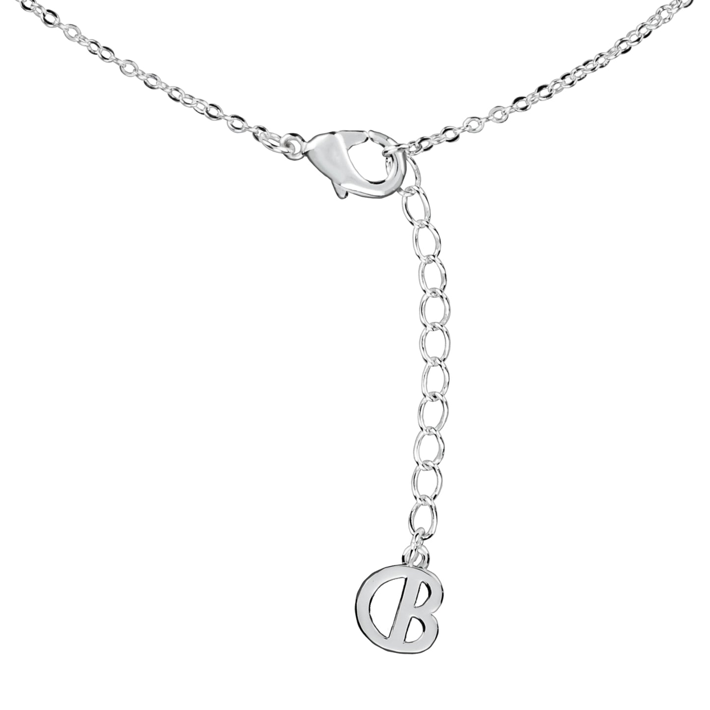 COBI Clover Pendant Necklace for Women, Rhodium 18K Gold Plated Lucky Four Leaf Clover with Cubic Zirconia CZ, Adjustable 18"+2" Chain Necklaces, Fashion Trendy Jewelry, Birthday Gift
