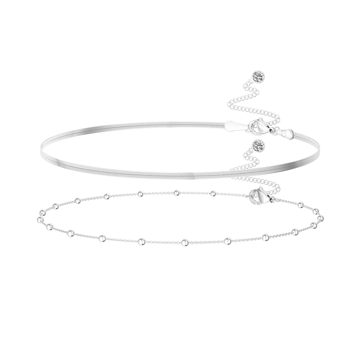 Risamil Waist Beads for Women, Silver Plated Waist Chain SIlver Chain Belts for Women Dainty Beach Silver Accessories for Womens Cute Body Chain Belly Snake Chain Body Beach Jewelry for Womens Gifts