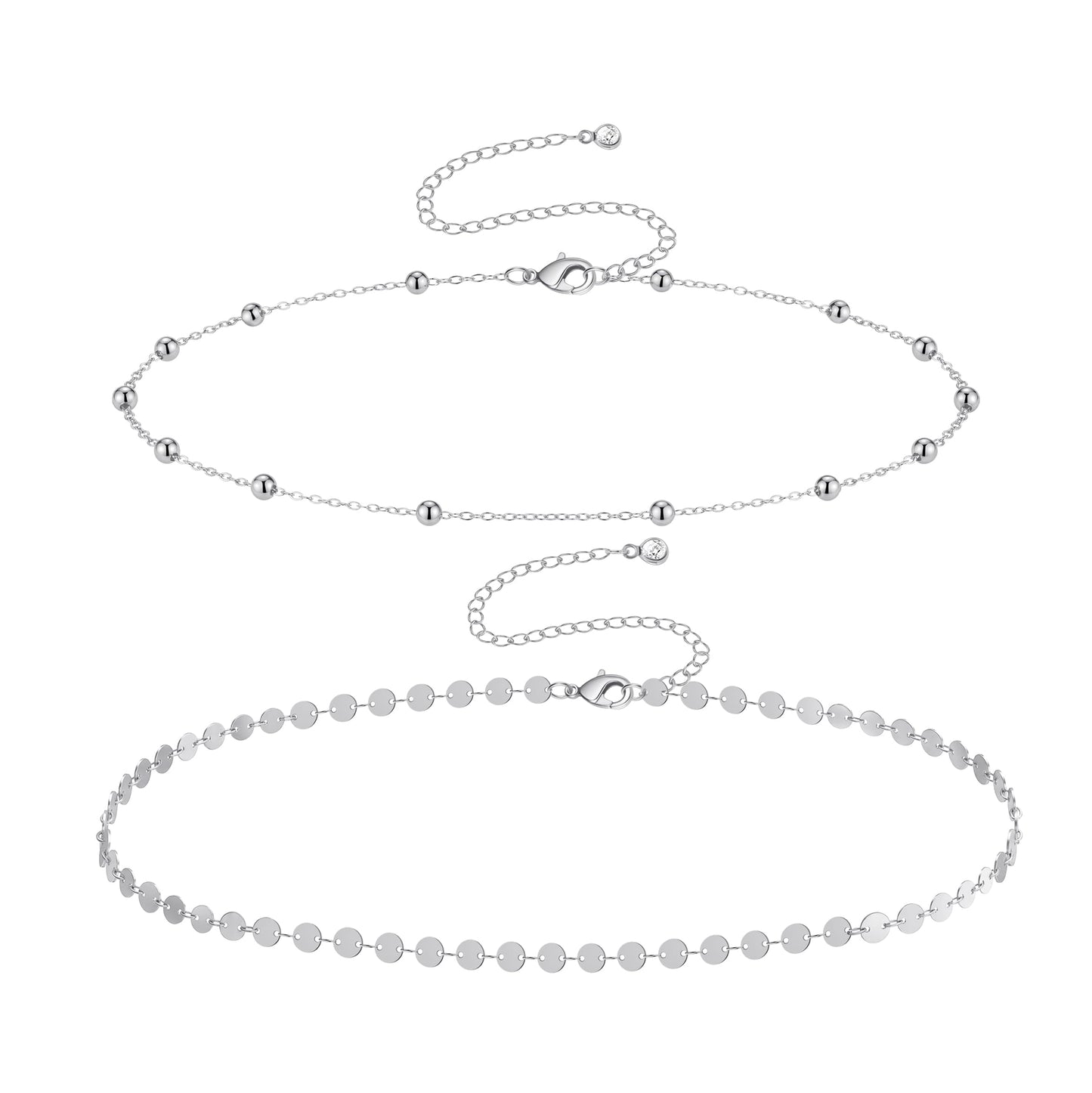 HERSIN Waist Beads for Women, Dainty Silver Plated Waist Chain Gold Chain Belt Simple Body Chain Jewelry for Womens Belly Chain Waterproof Silver Jewelry Accessories for Women Gifts Rave Outfits