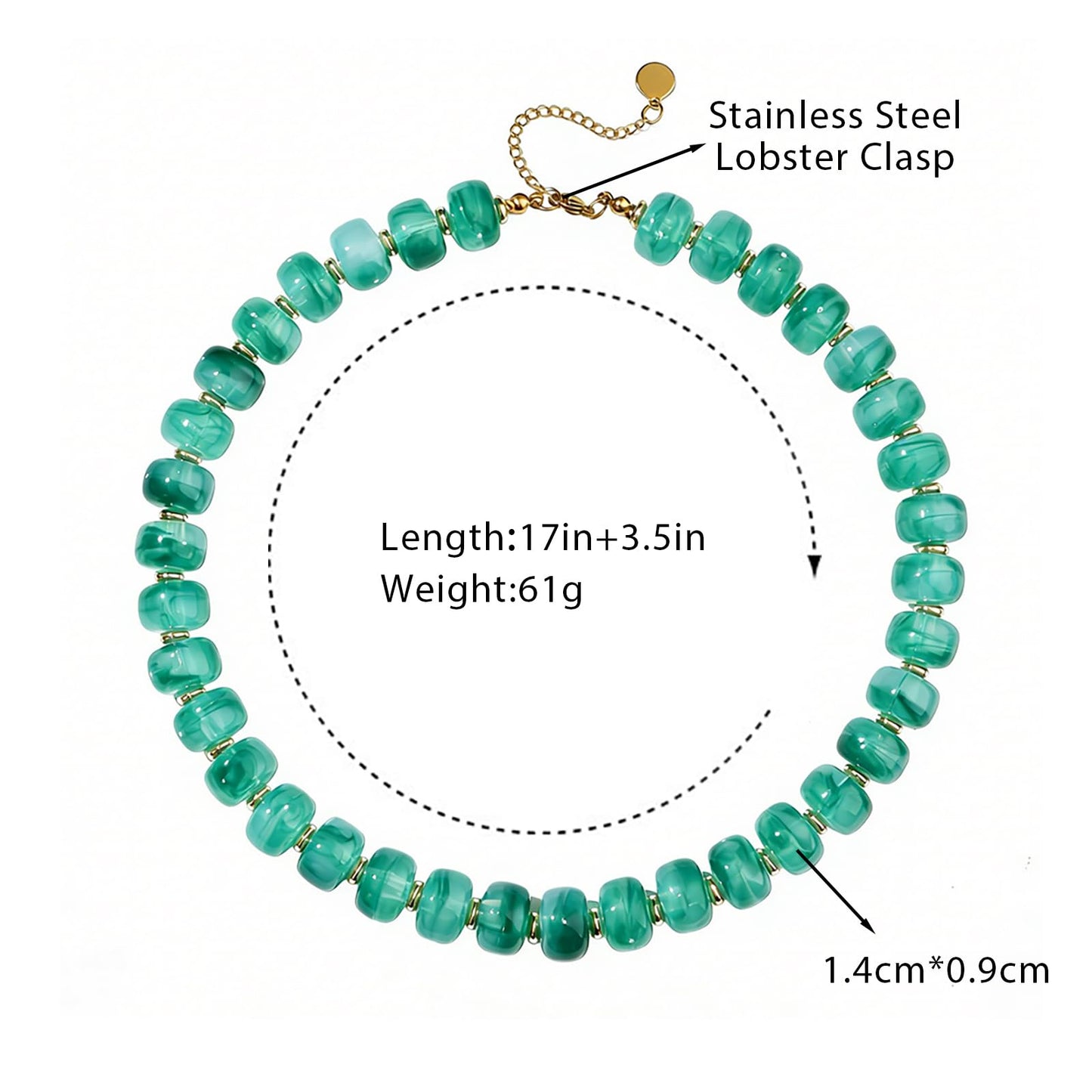 joymiao Beaded Necklaces Chunky Beaded Necklace Choker Necklace for Women Statement Necklaces Summer Beach Jewelry For Women