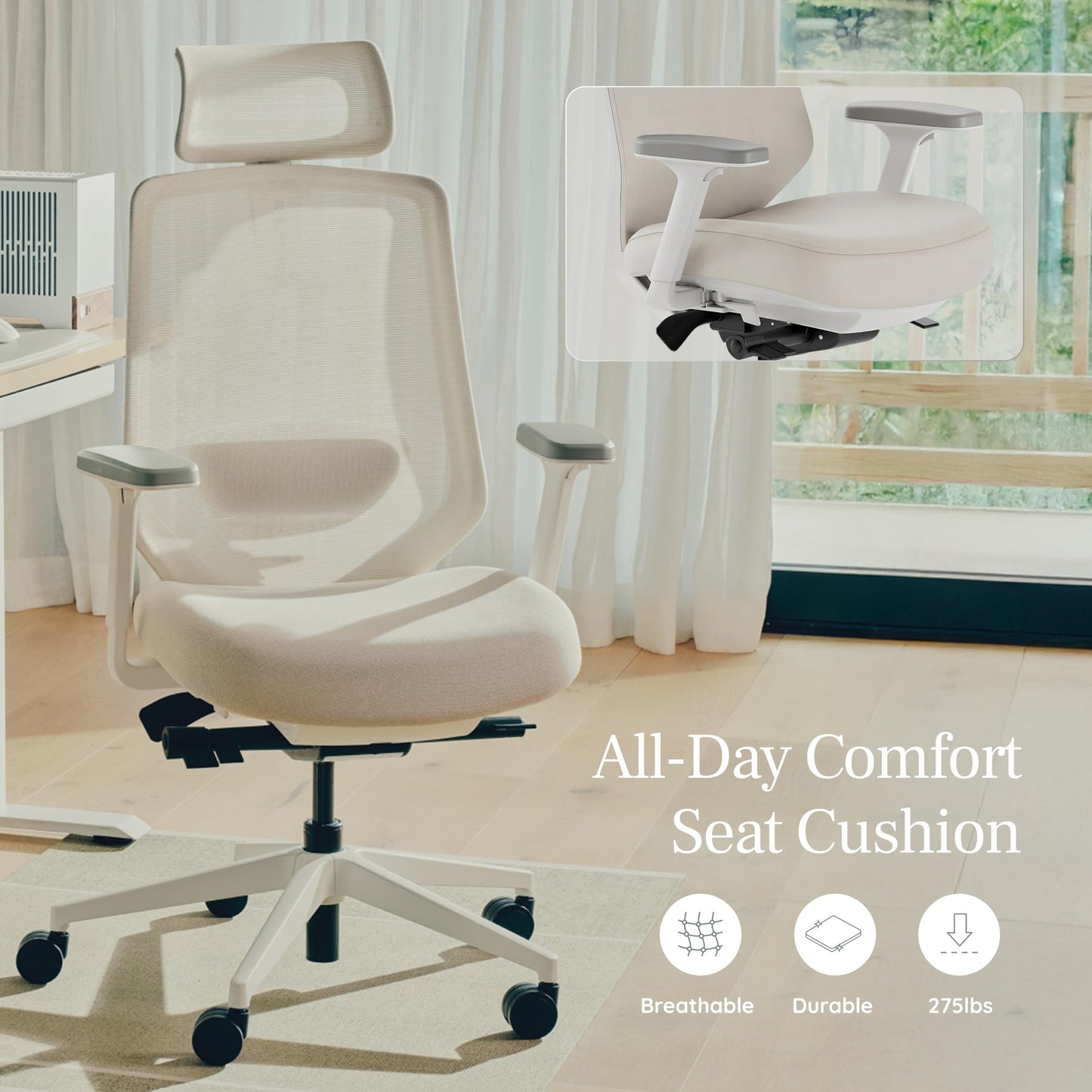 Branch Ergonomic Chair Pro - Mesh Office Chair with 14 Points of Adjustment - Height, Depth & Tilt Adjustable - 5D Armrests - Forward Tilt, Smooth Recline, and Lumbar Support - Black