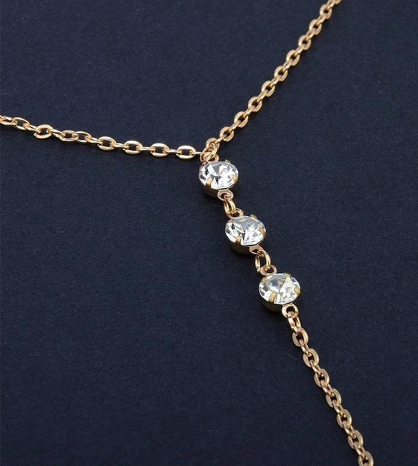 MODRSA Gold Back Necklace for Backless Dress - Body Chain Jewelry for Women