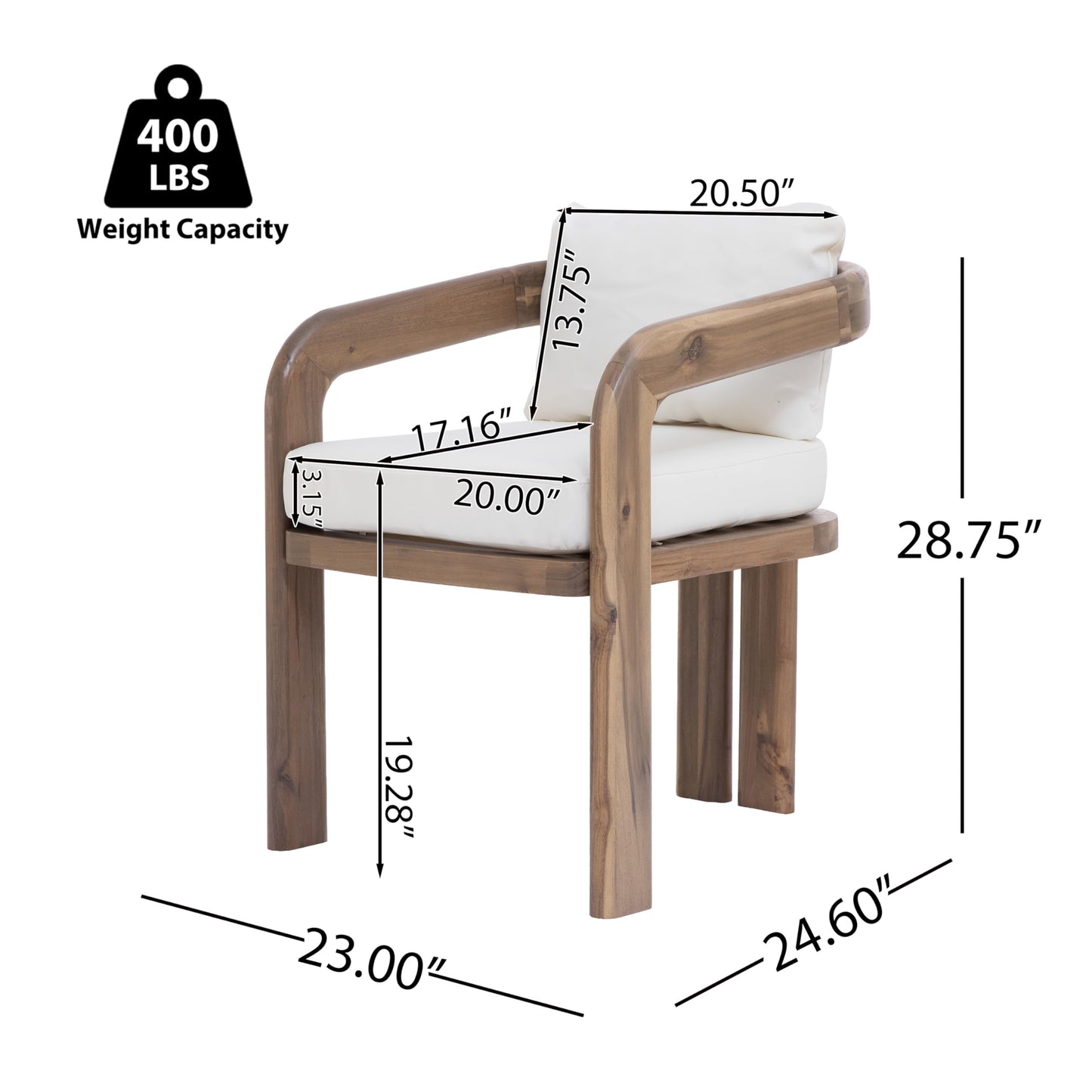 Merax Patio Outdoor Acacia Wood 7 Piece Dinning Set- 70 Inch Large Oval Outdoor Dining Table, 6 Pcs Dining Chairs with Coushions for Backyard, Lawn, Balcony, Light Teak + Natural