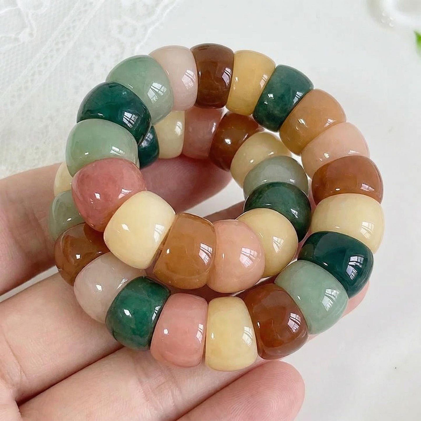 Embtrem Fidget Bracelet Bodhi Seed Bracelets Anxiety Fidget Bracelets Protection Healing Stretch Alleviate Anxiety Stress Protection Healing Bodhi Jewelry Gifts for Women Men