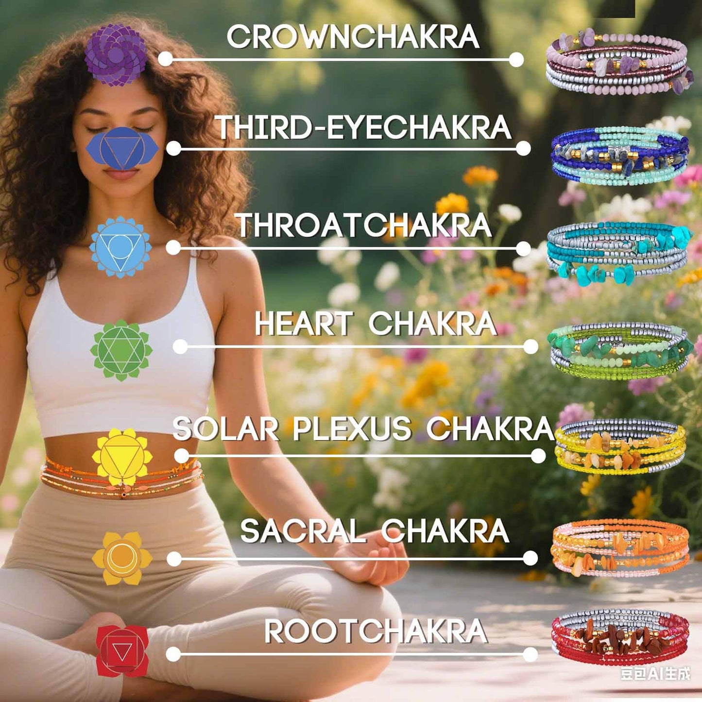 ELABEST Adjustable Handmade Waist Beads Stretchy 23-52 inch 8Pcs Chakra Body Belly Beaded Women Waist, Anklet, Bracelet, Necklace Jewelry with Screw clasp (Orange, 39.3inch/100cm)