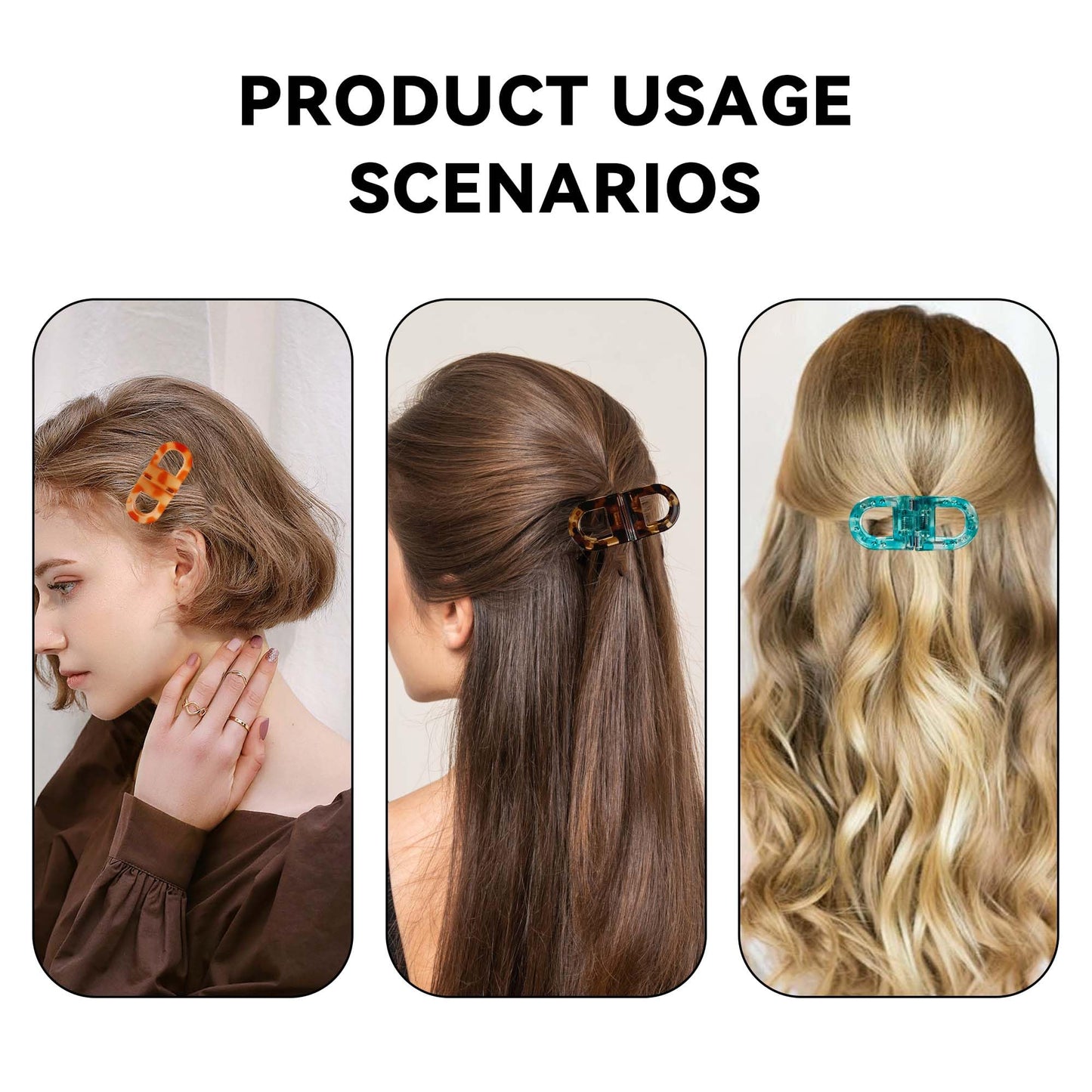Upgrade Magnetic Hair Clips,Strong Hold Magnetic Styling Clips,Suitable for various hair types and everyday styling (D)