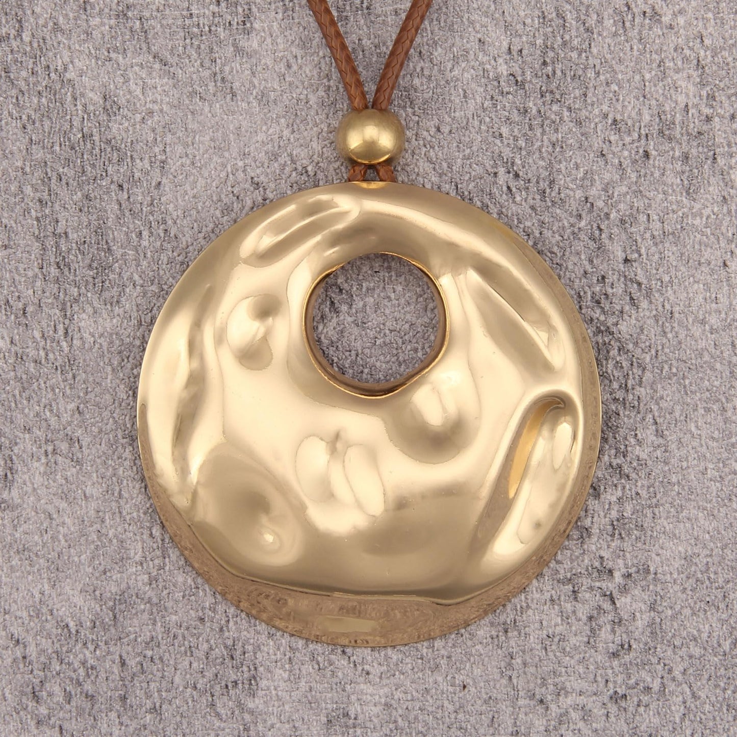 joymiao Boho Necklaces for Women Long Vintage Chunky Statement Necklace with Large Gold Pendant Bohemian Jewelry