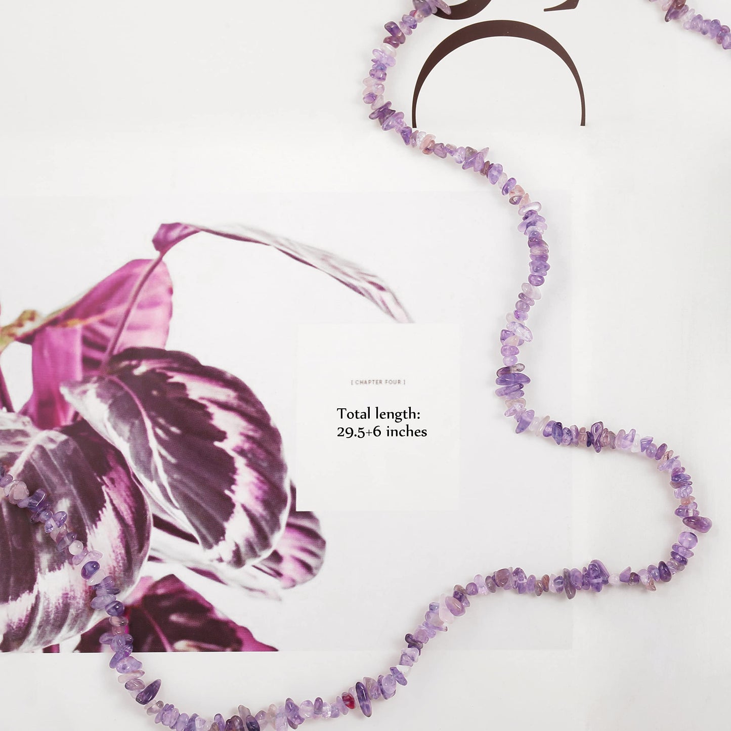 PEARLADA Waist Beads with Crystals, Amethyst Belts for Women, Sexy Beach Bikini Body Chain, Stone Body Jewelry for Women