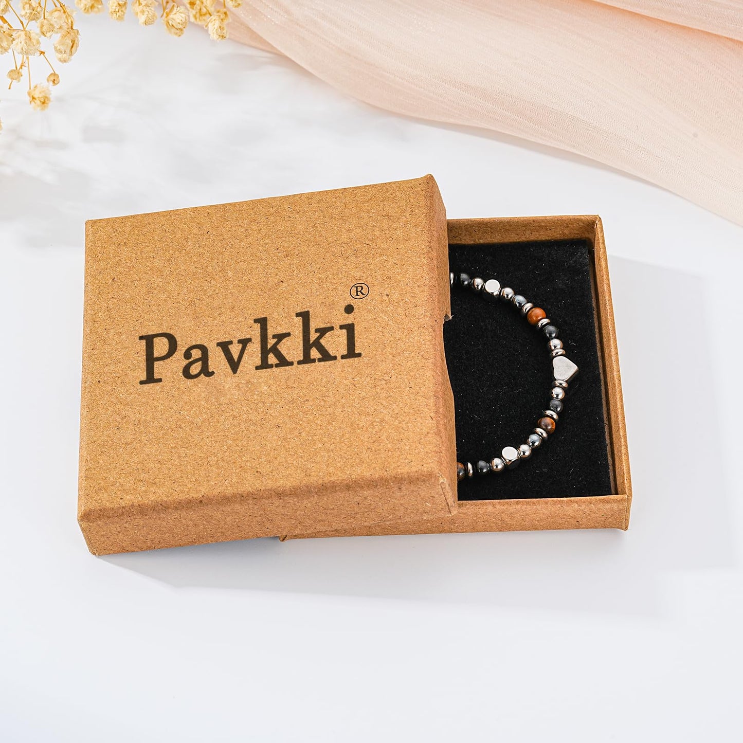 Pavkki Anxiety Relief Bracelet for Women Items Gifts Stress Healing Crystals Kalm Menopause Depression Best Friend Anti Comfort Buddha Panic Attack Worry Congratulations Jewelry Natural Stones