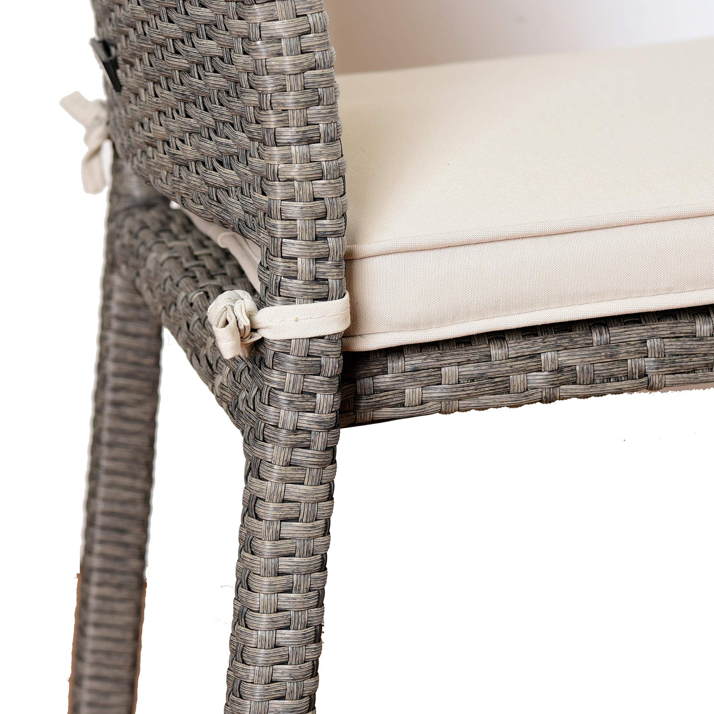 Amazonia Jefferson 11-Piece Patio Extendable Dining Table Set | Light Grey Wicker Chairs with Cushion | Ideal for Outdoors and Indoors