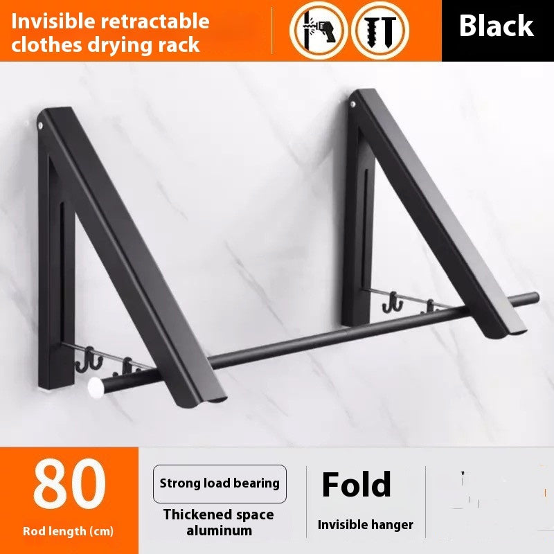 Non Perforated Space Aluminum Foldable Invisible Thick Drying Rack