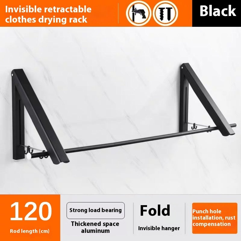 Non Perforated Space Aluminum Foldable Invisible Thick Drying Rack