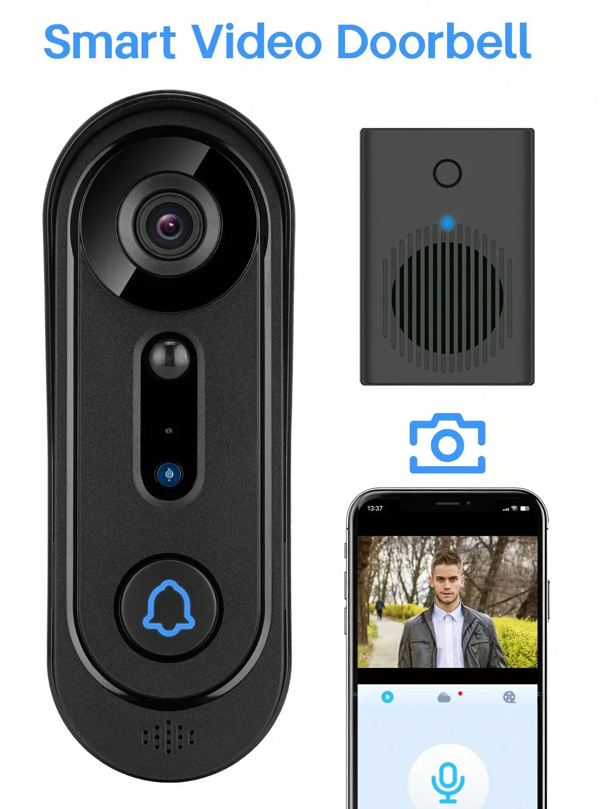 Wireless Smart Video Doorbell Camera