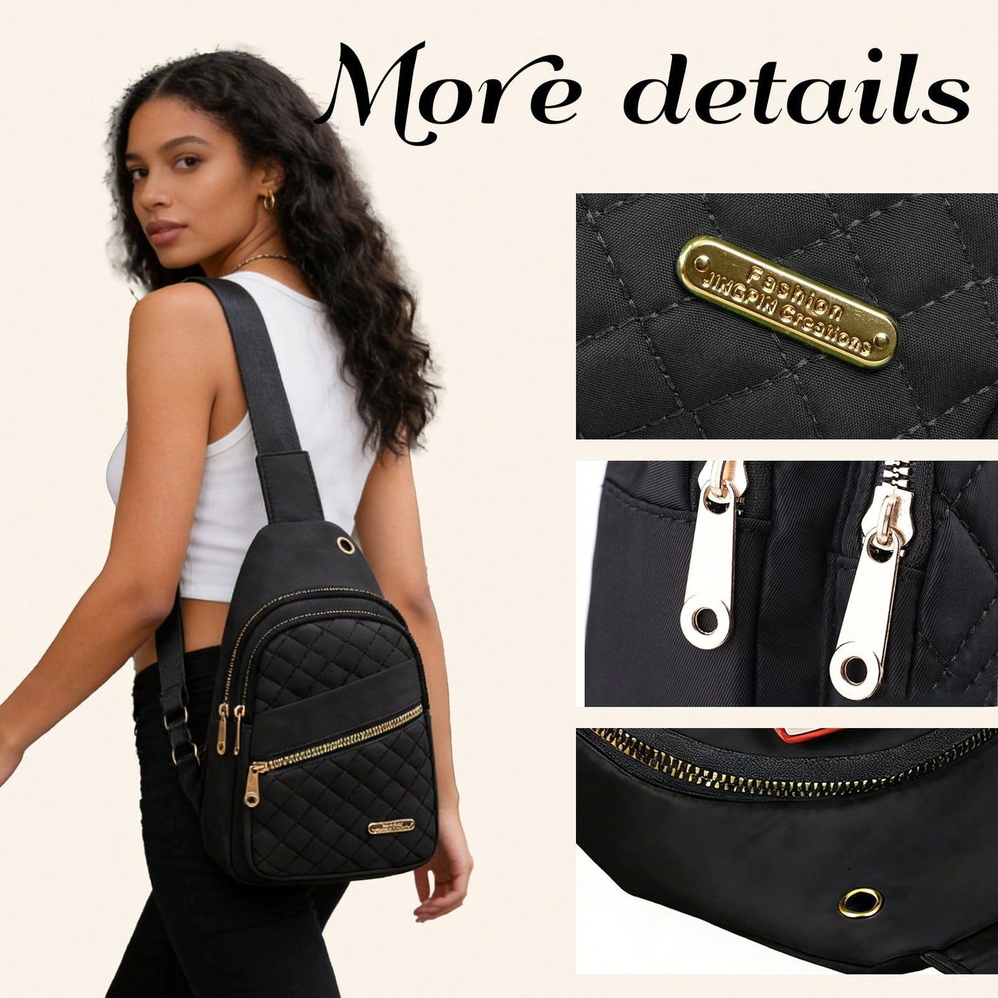 2026 Quilted Waist Crossbody Bag