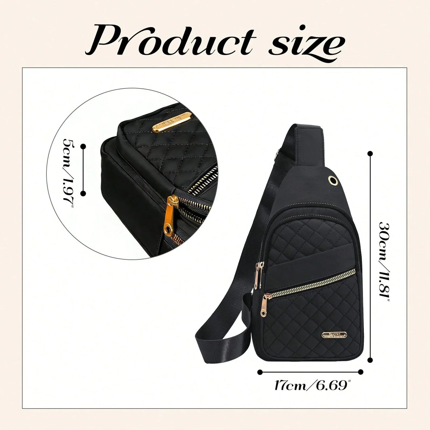 2026 Quilted Waist Crossbody Bag