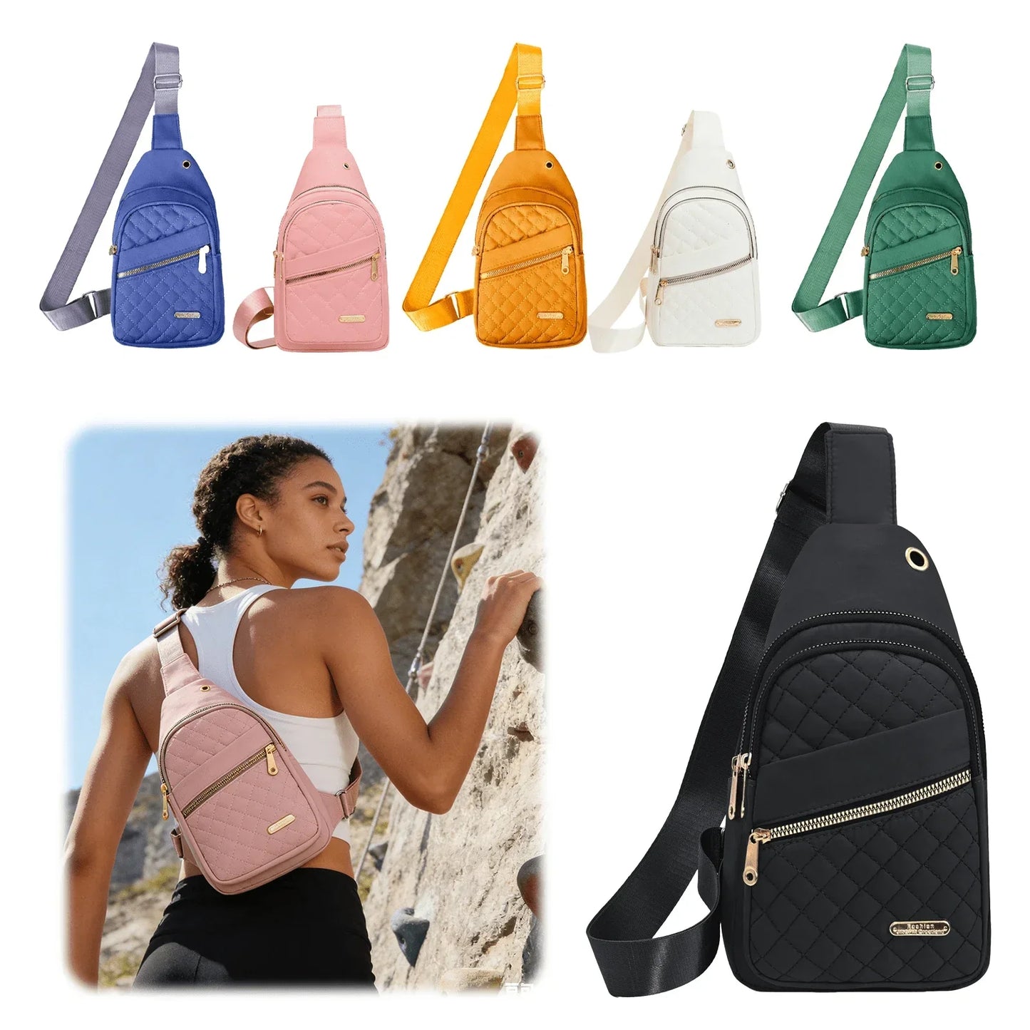 2026 Quilted Waist Crossbody Bag