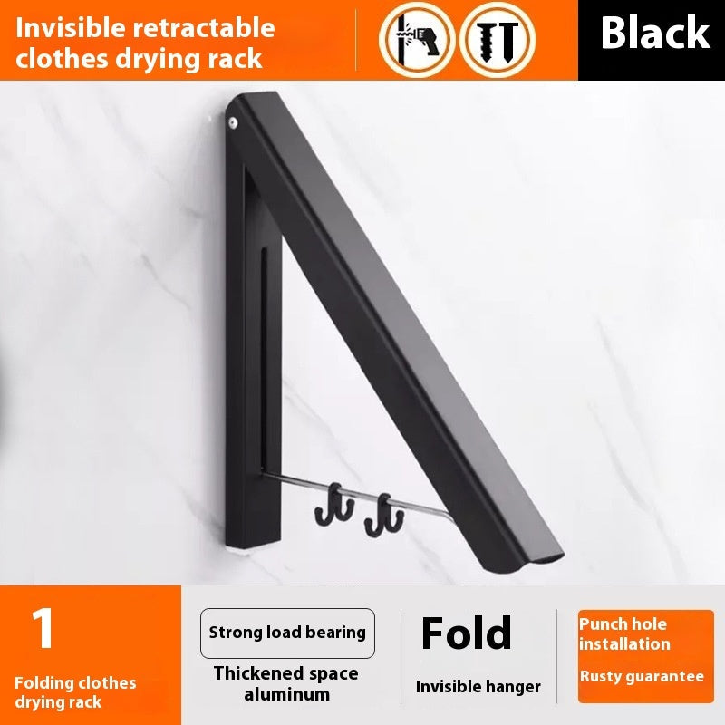 Non Perforated Space Aluminum Foldable Invisible Thick Drying Rack