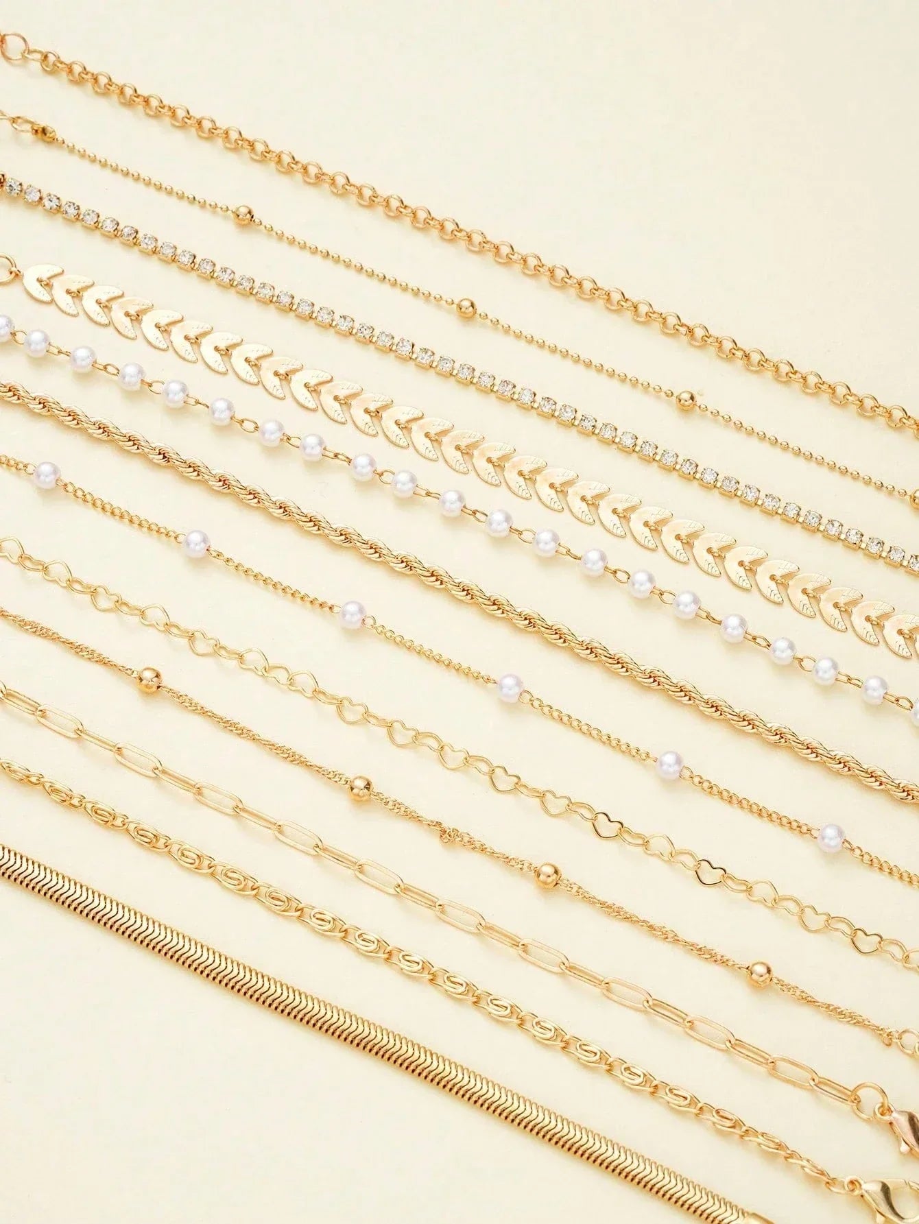 Multi-Piece Elegant Chain Bracelet Set