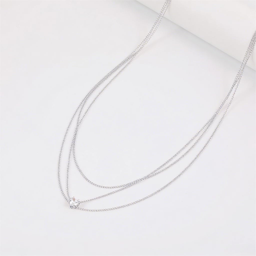 Adjustable Waterproof 3 Layers Gold Silver Waist Chain With Rhinestone Heart, Boho Beach Waist Chains Sexy Bikini Body Chain Belly Body Chain Jewelry (Gold+Silver)