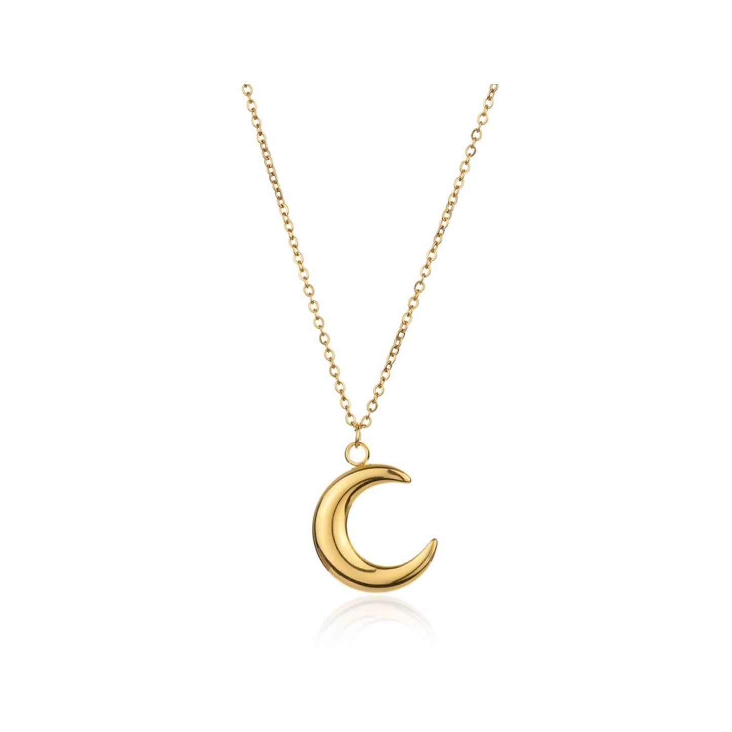 KONPJE Sunflower Fidget Necklace for Women Gold Moon Necklace Rotating Heart Necklaces Spinning Crystal Sunflower Anxiety Necklaces Crescent Moons Jewelry Accessories (Moon)