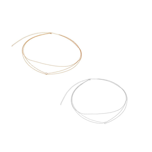 Adjustable Waterproof 3 Layers Gold Silver Waist Chain With Rhinestone Heart, Boho Beach Waist Chains Sexy Bikini Body Chain Belly Body Chain Jewelry (Gold+Silver)