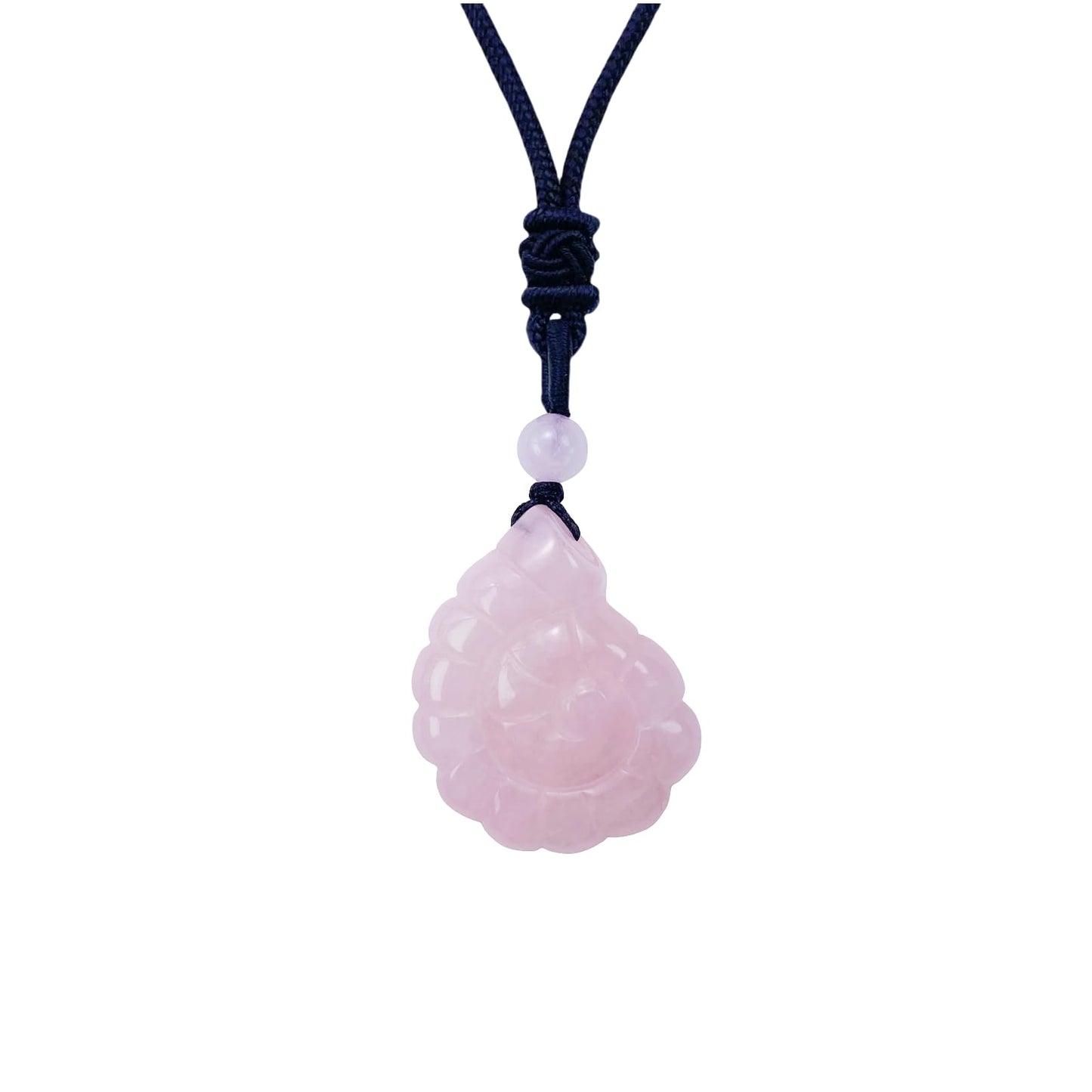 EDEN'S CALL Crystal Conch Shell Necklace for Women Healing Stone Ocean Pendant, Boho Beach Necklace with Polished Natural Gemstone Adjustable Cord Worry Stone Jewelry Gift, Rose Quartz
