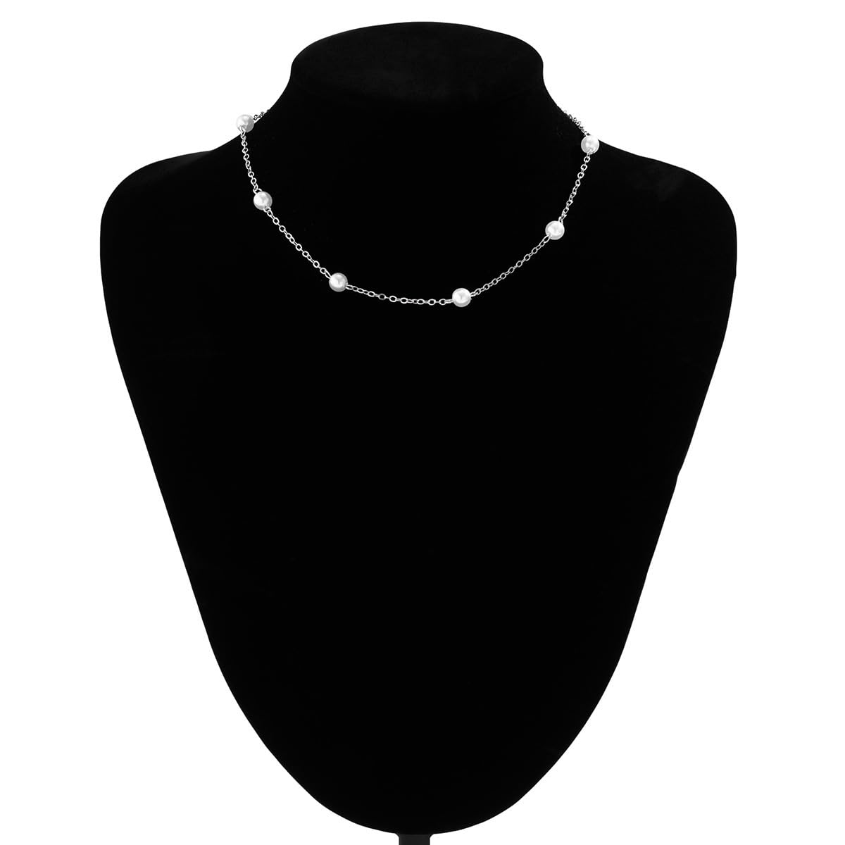 CSIYANJRY99 Pearl Necklace and Earring Set Faux Pearl Jewelry Sets for Women Imitation Beaded Pearl Necklace Bracelet Stud Earrings for Women G