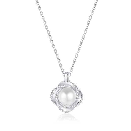 spkoueh women's pearl necklace, Womens Pendant Necklaces，925 sterling silver pendant necklace, freshwater cultured pearl, suitable for daily wear and as a gift for family and friends