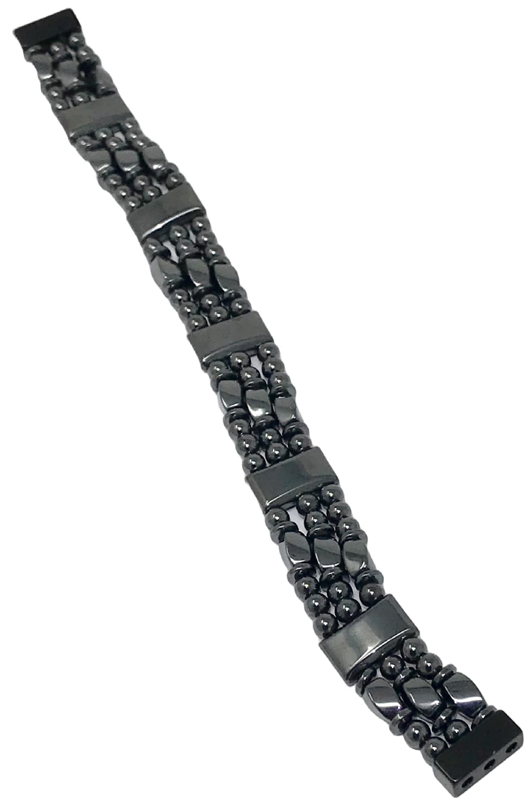 Tri-Power Magnetic Hematite Bracelet (9.75 Inches)