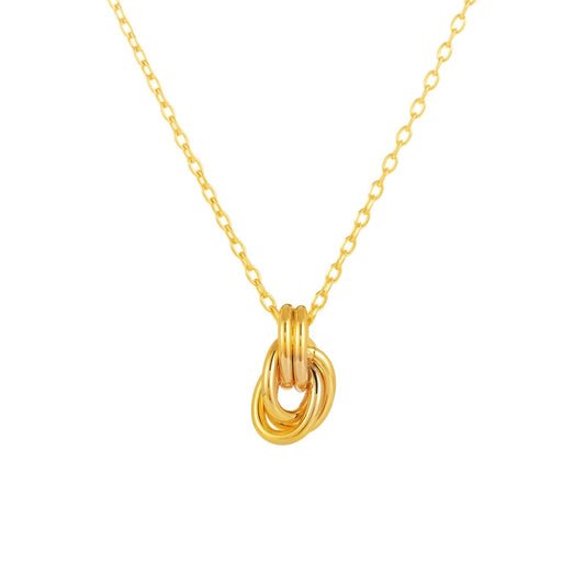 KKANDPP Pendant Necklace for Women, 18K Gold Plated Dainty Chain Knot Choker Necklace, Simple Gold Knot Necklaces Trendy Jewelry Gifts for Women