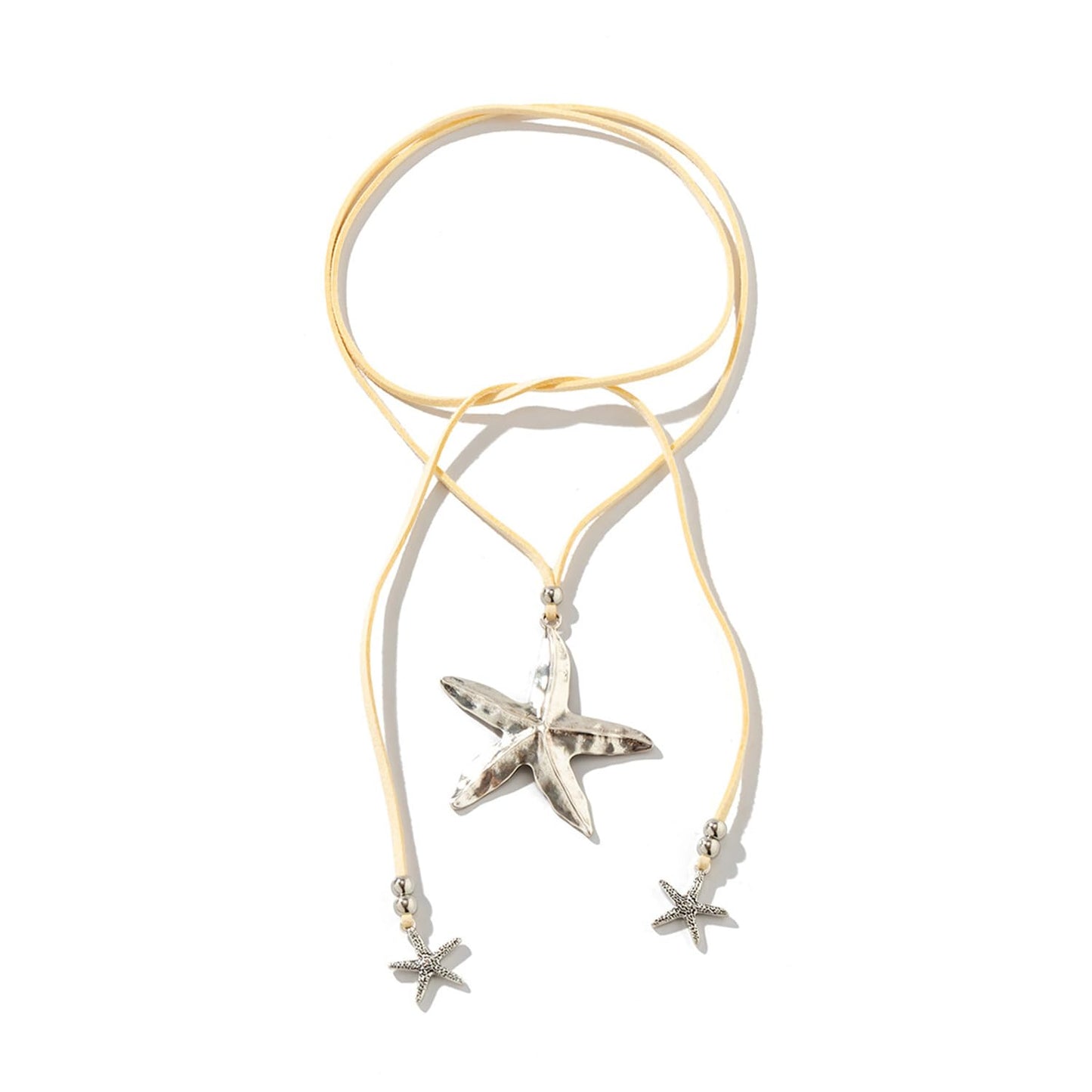 Decixde Starfish Necklace for Women Gold Shell Pendant Necklace White Blue Silver Gold Starfish Necklaces Boho Choker Summer Beach Jewelry for Women (grey)