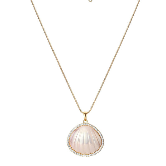 YTDYTD Waterproof Jewelry For Women Gold, Simulation Panorama Seashell Necklace Pendant Summer Beach Teens Mother'sDay Gift (Gold)