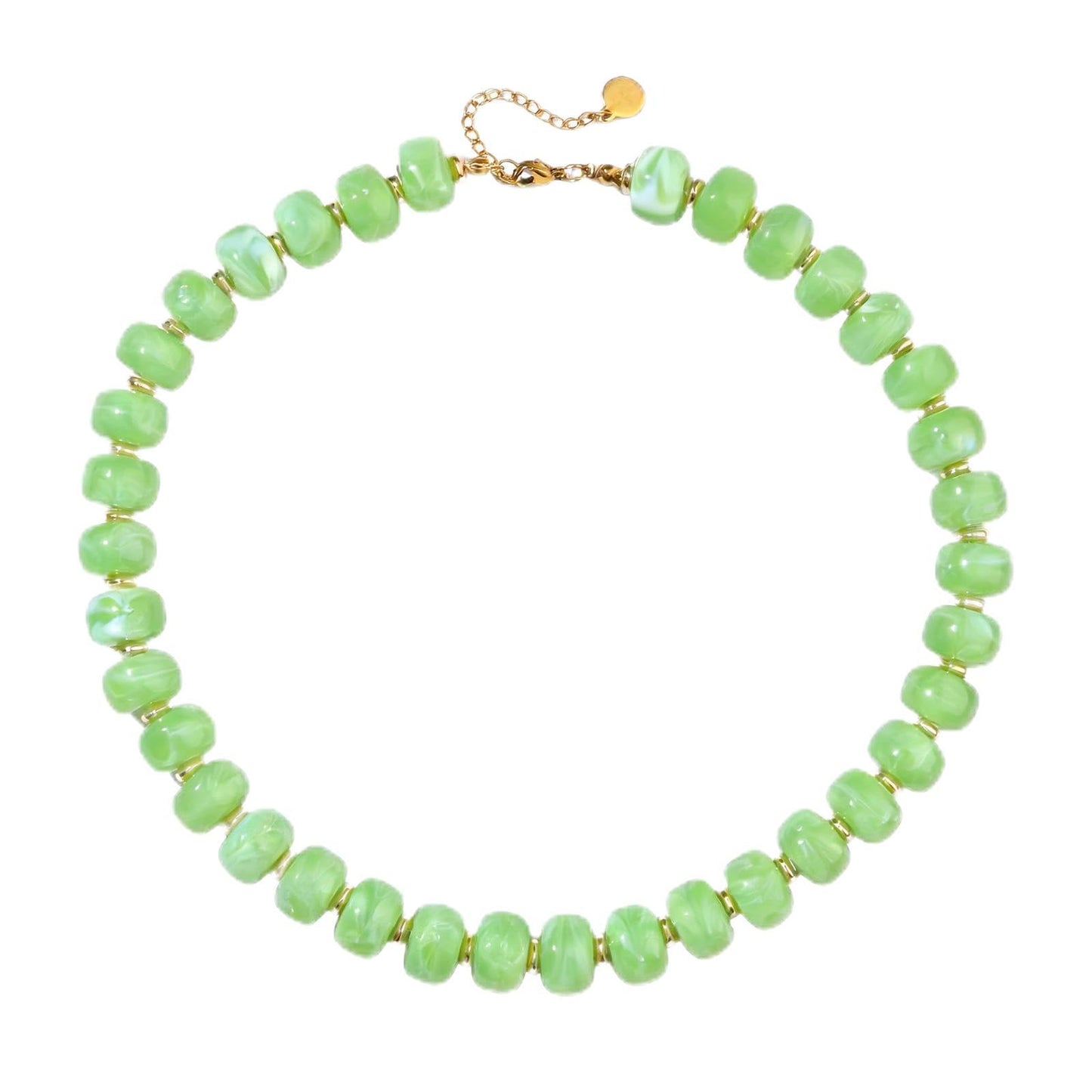 joymiao Bead Choker Necklace for Women Gemstone Beaded Necklace Chunky Beaded Necklaces Big Bead Choker Trendy Summer Jewelry