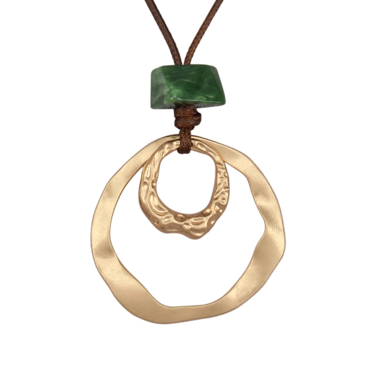 joymiao Bohemian Necklace Women Chunky Long Necklaces with Large Gold Pendant Vintage Boho Jewelry Hippie Choker Necklace for Women