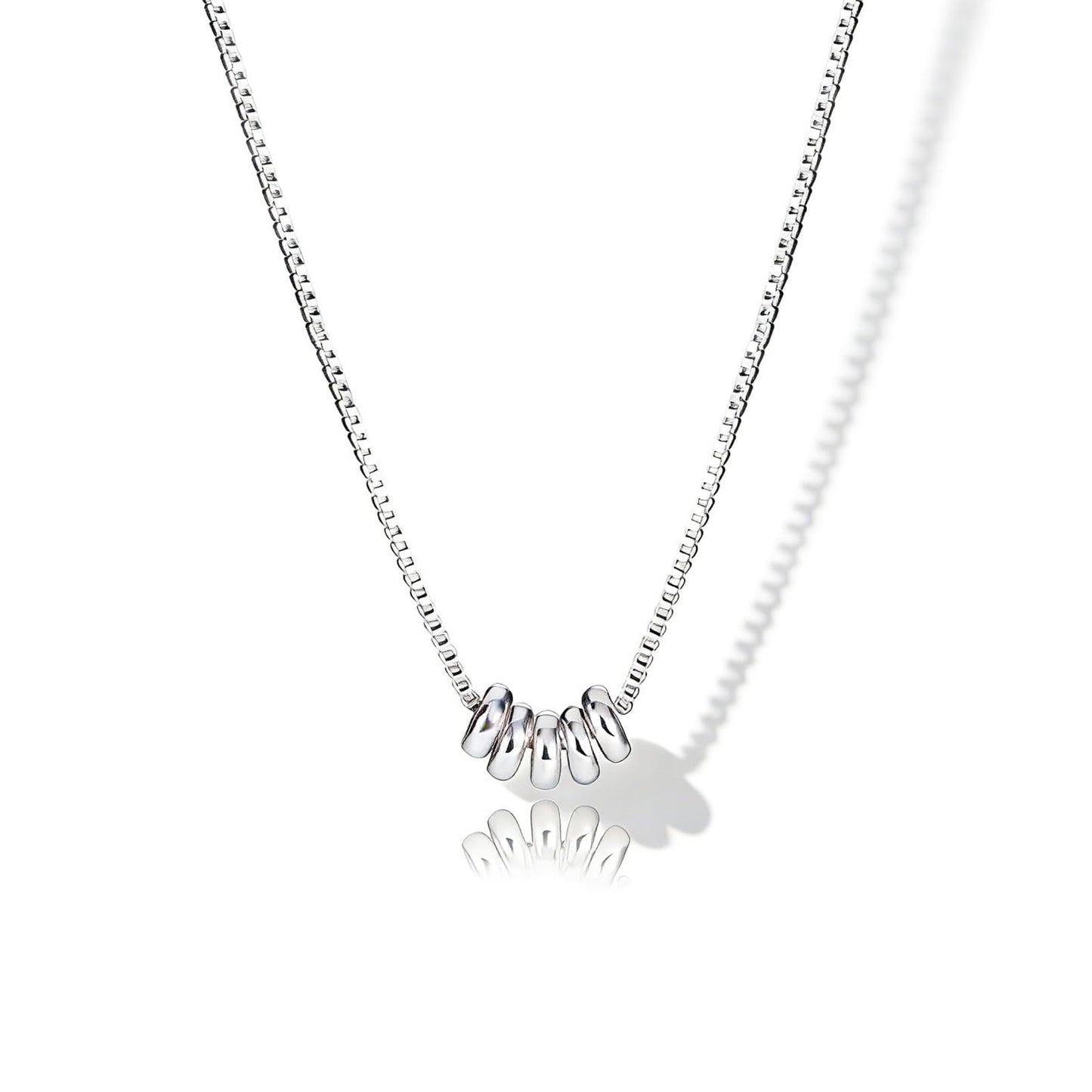 VRIUA Silver Necklace for Women 14K Silver Plated Dainty Silver Necklace Simple Jewelry Everyday