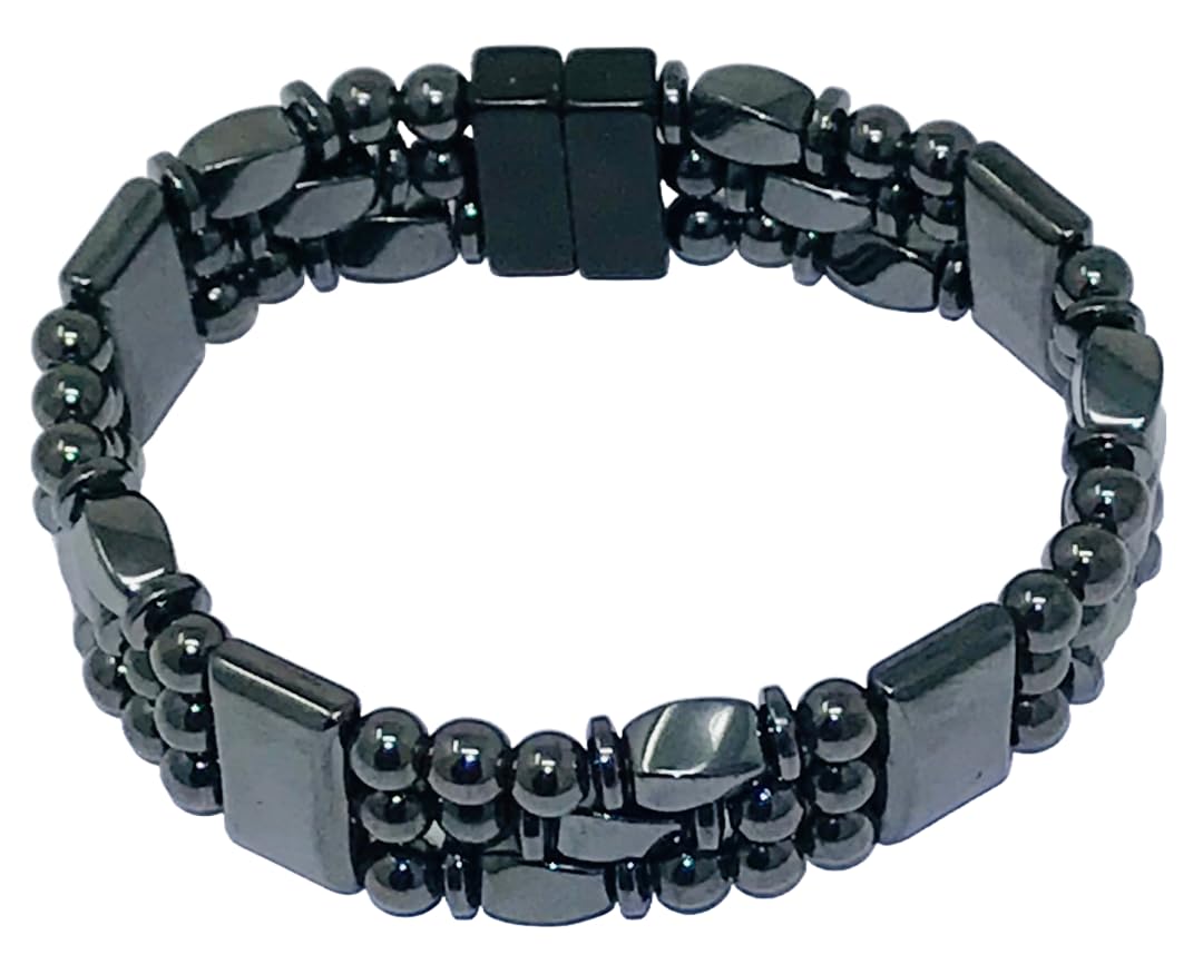 Tri-Power Magnetic Hematite Bracelet (7.25 Inches)