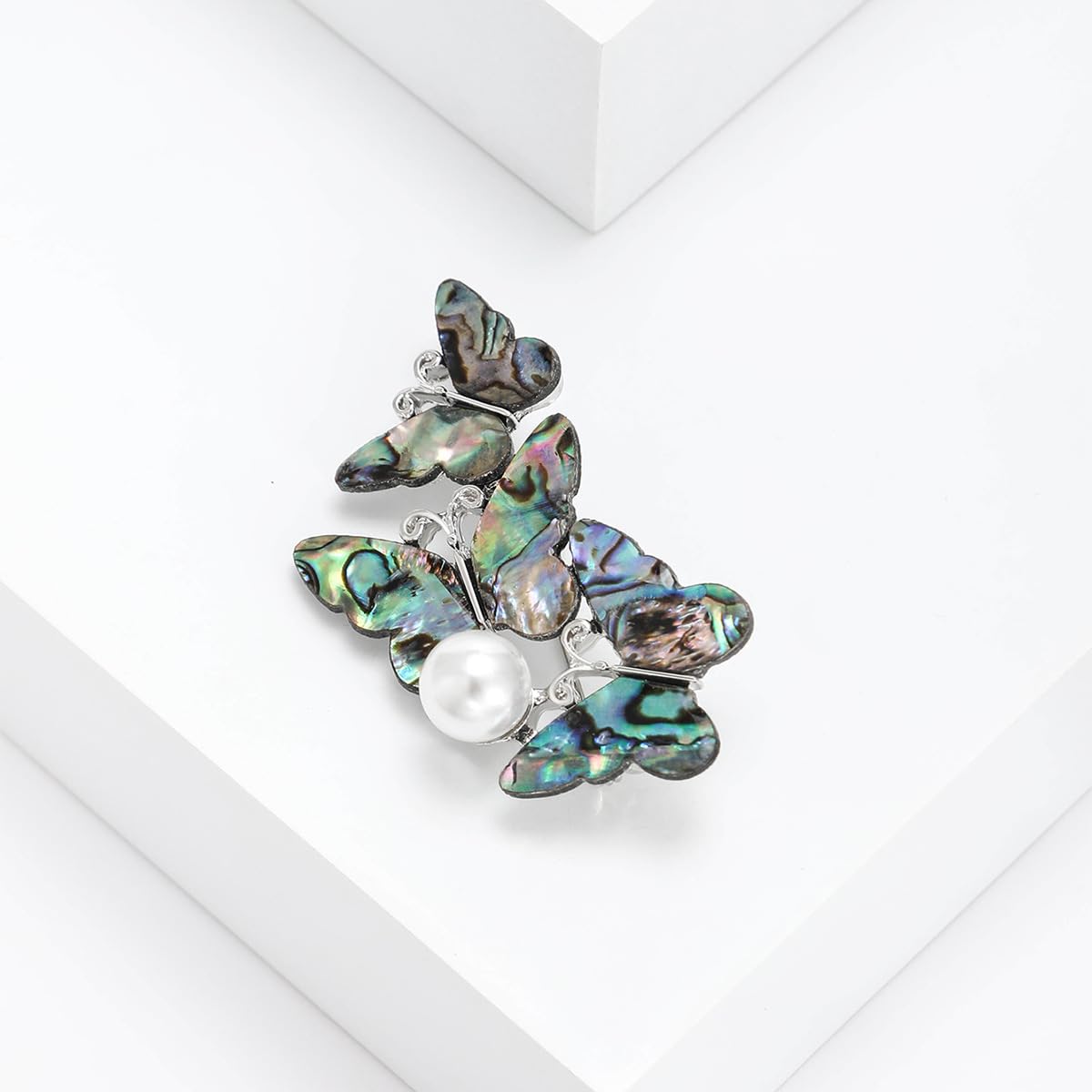 LuvQaze Abalone Shell Butterfly Brooch for Women Butterfly Pin Holiday Birthday Gift for Girlfriend Wife Mother