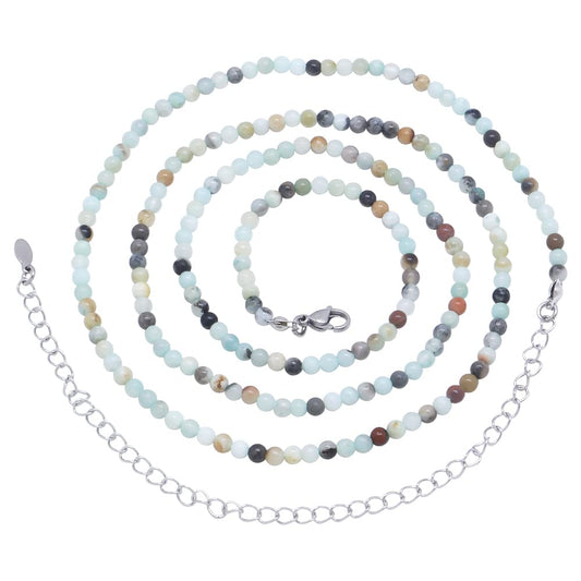 Waist Beads for Women, Gemstone Belly Chain Adjustable Beach Waist Jewelry Body Accessories for Women Girls Crystal Beaded Waist Chains (Amazonite)