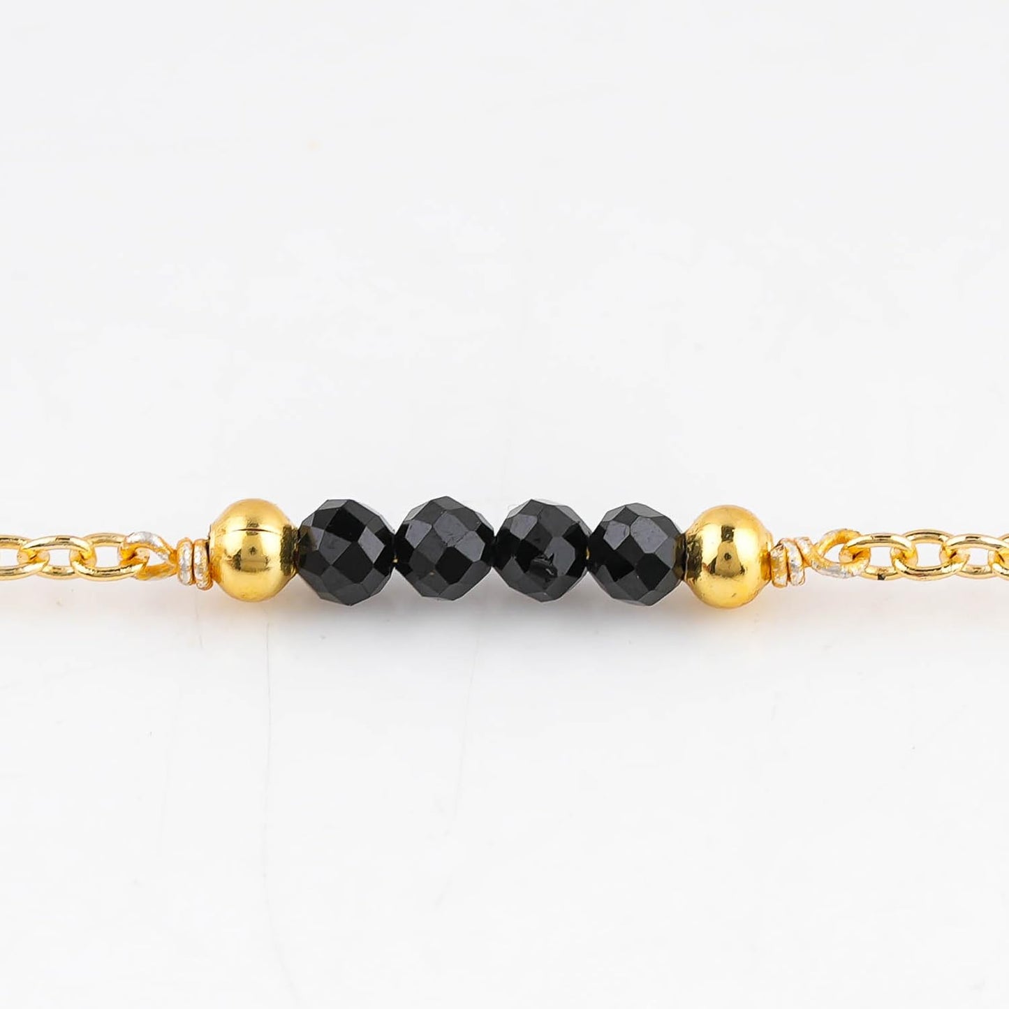 CRYSTALINES Natural Black Spinel Gemstone Beads, Handmade Station Dangle Star Charms Anklet, 14K Gold Plated, Adjustable Fashion Boho Jewelry for Women, Healing Crystals, Christmas Gift
