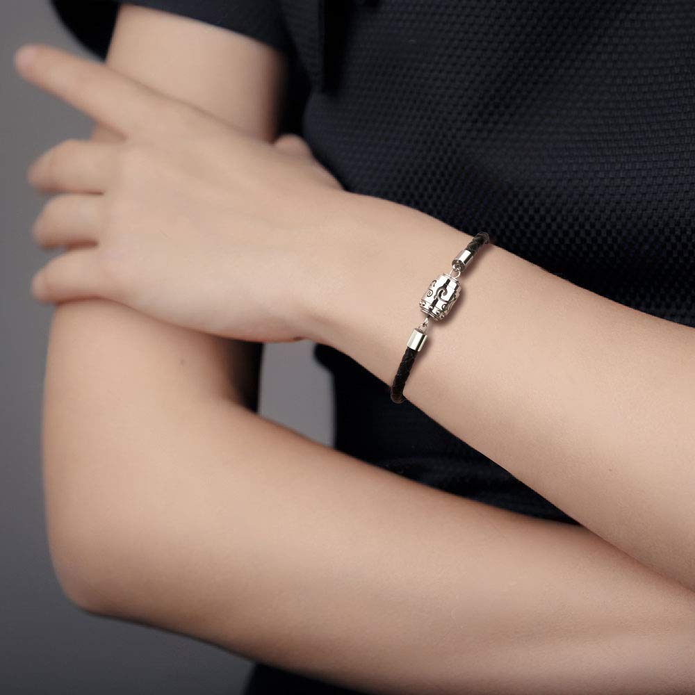 RoyAroma Essential Oil Diffuser Bracelet Aromatherapy Bracelet Stainless Steel Locket Bracelet with Leater Adjustable Wristband Diffusing Bracelets for Mother's Day Women&Men