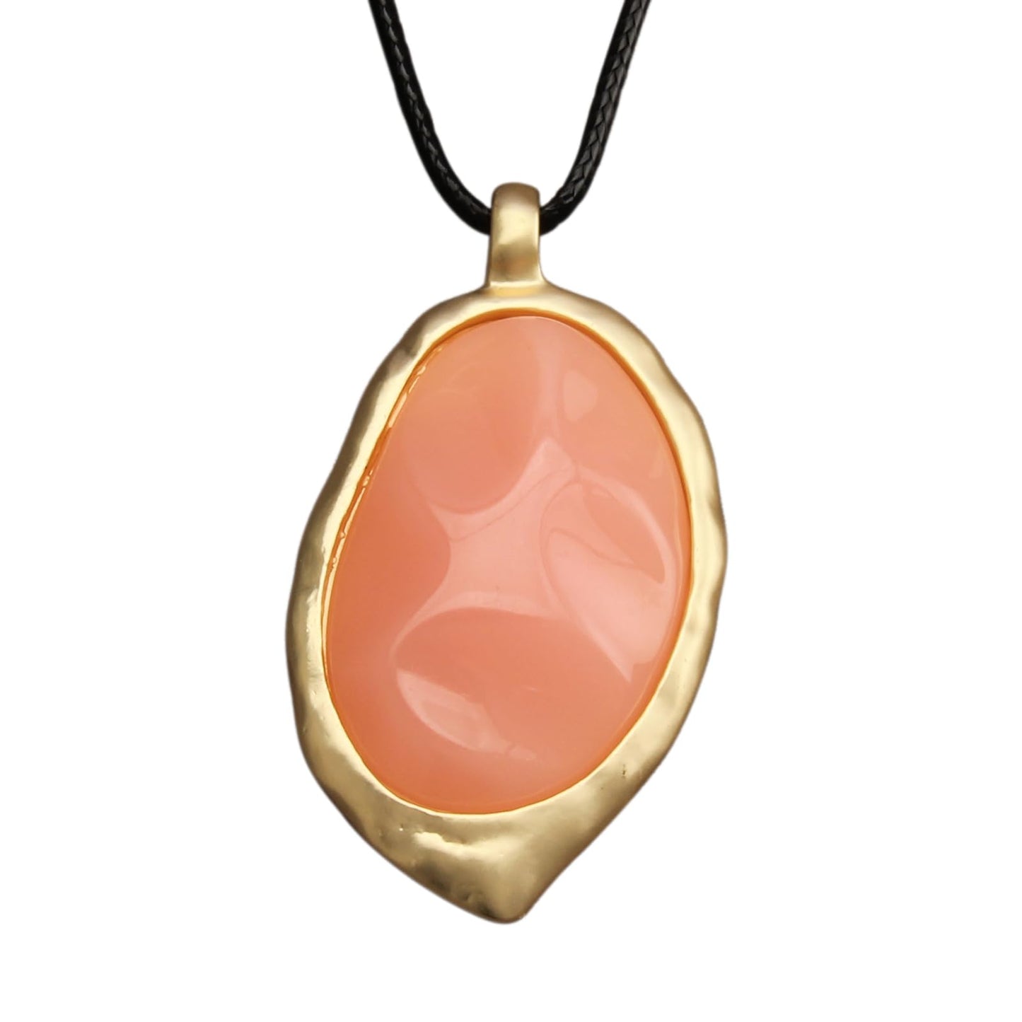 joymiao Leather Choker Necklaces for Women Long Necklaces Trendy Natural Stone Necklace Bohemian Pendant Boho Style Jewelry