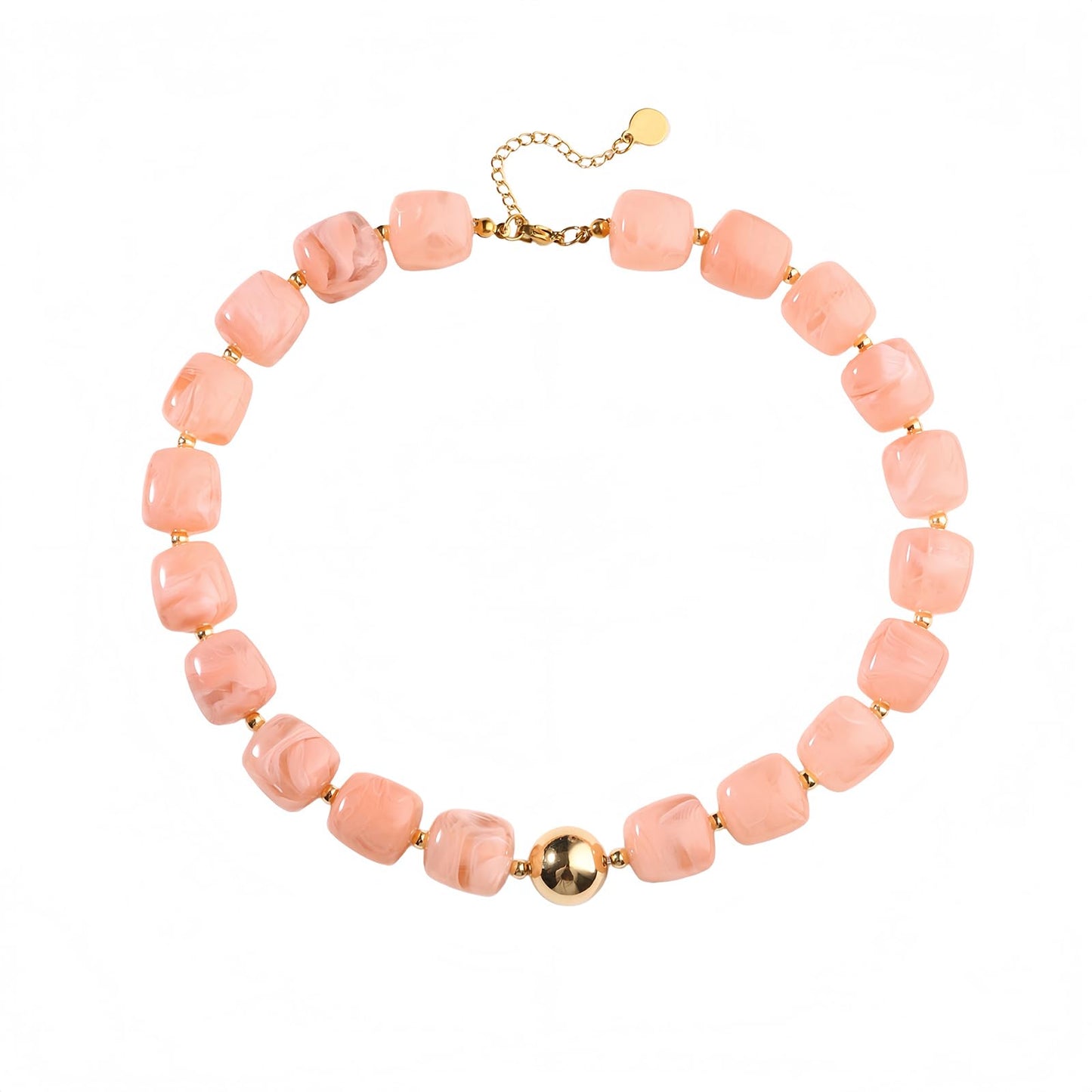 joymiao Big Bead Necklace Chunky Beaded Necklaces for Women Acrylic Bead Choker Statement Necklace Handmade Summer Jewelry Gifts